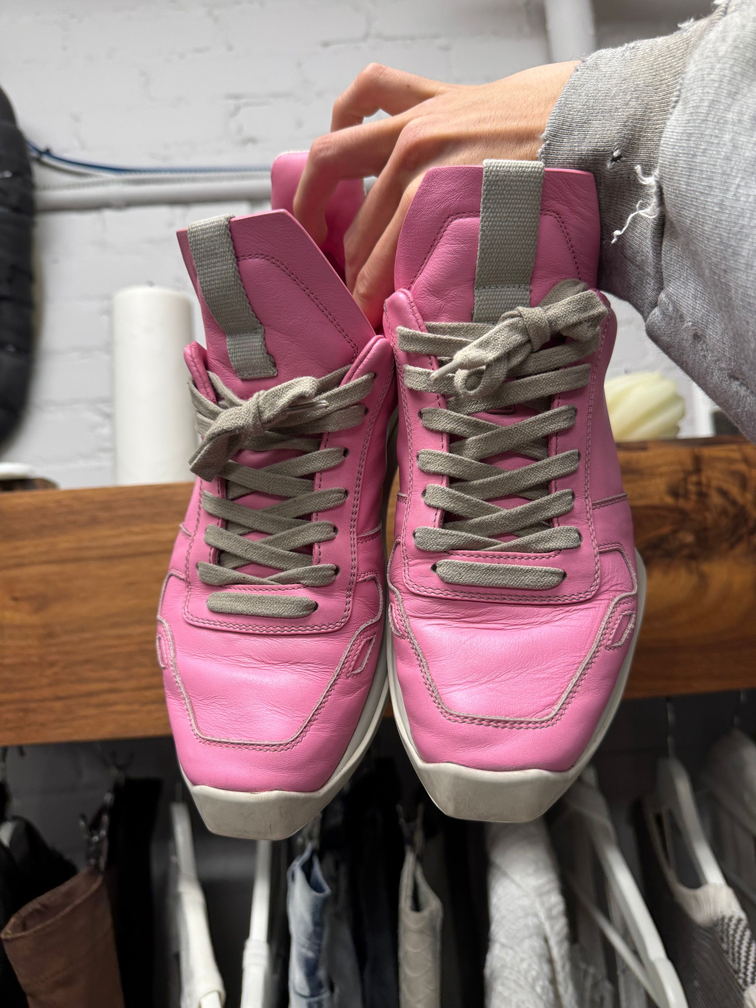 Rick Owens SS2021 Rick Owens ‘Phlegethon’ Leather Runners Size US 8 / IT 38 - 3 Thumbnail