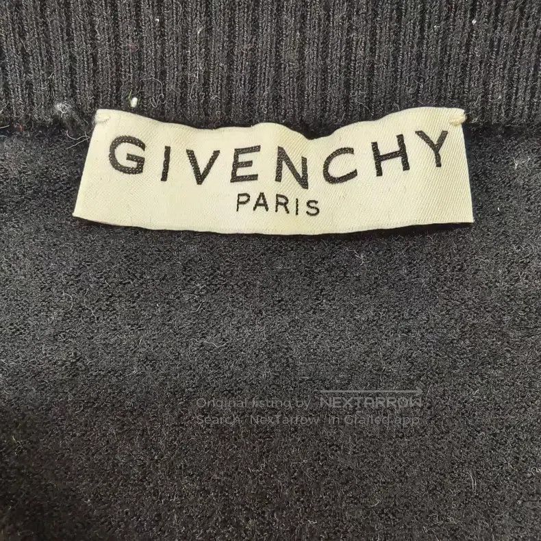 Givenchy Givenchy Letter Logo Embroidered Woolen Sweater (Men's, Bl Size US XL / EU 56 / 4 - 4 Thumbnail