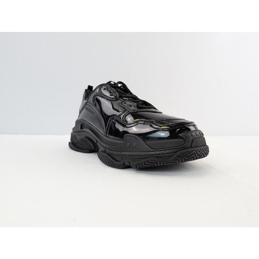 Balenciaga o1rshd1 Triple S Rubber Sneakers in Black Size US 12 / EU 45 - 2 Thumbnail
