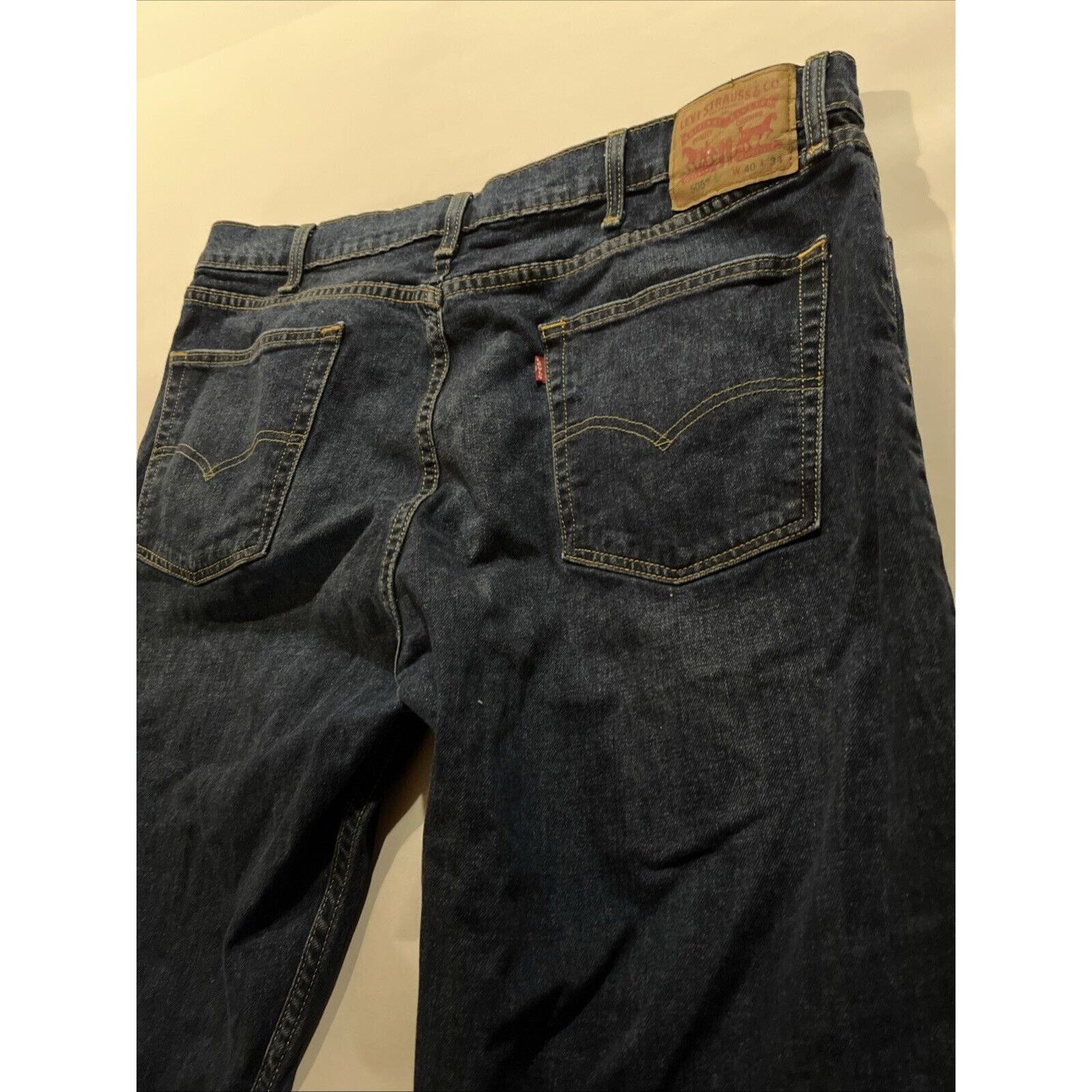 Levi's Levi’s 505 Jeans Men 38x34 Dark Wash Denim Pants Cotton Blue Size US 38 / EU 54 - 15 Thumbnail