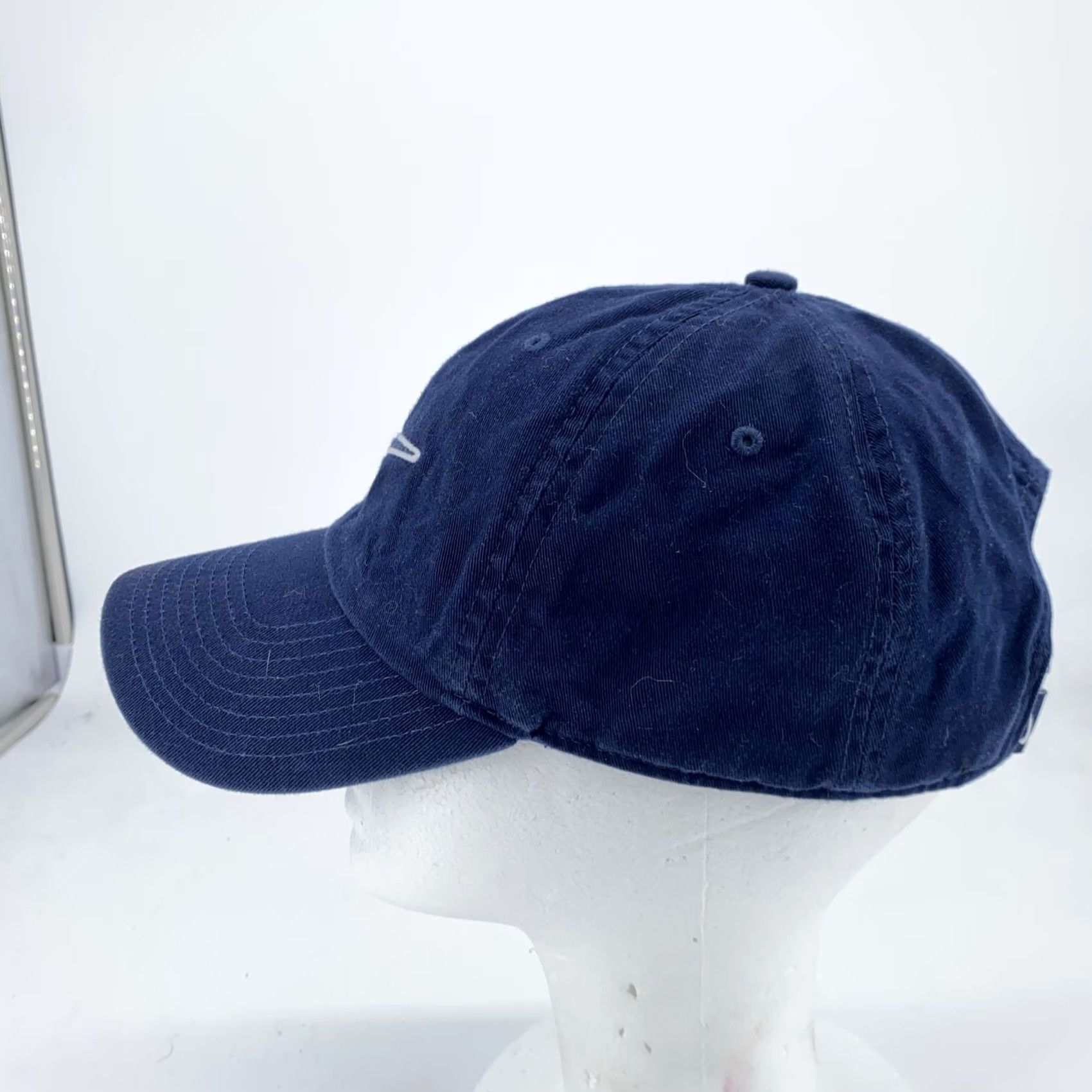 Nike Nike Hat Cap Strap Back Heritage86 Embroidered Swoosh Classic Mens One Size Blue Cotton Twill Adjustable Breathable Casual Sports Baseball Cap Size ONE SIZE - 4 Thumbnail