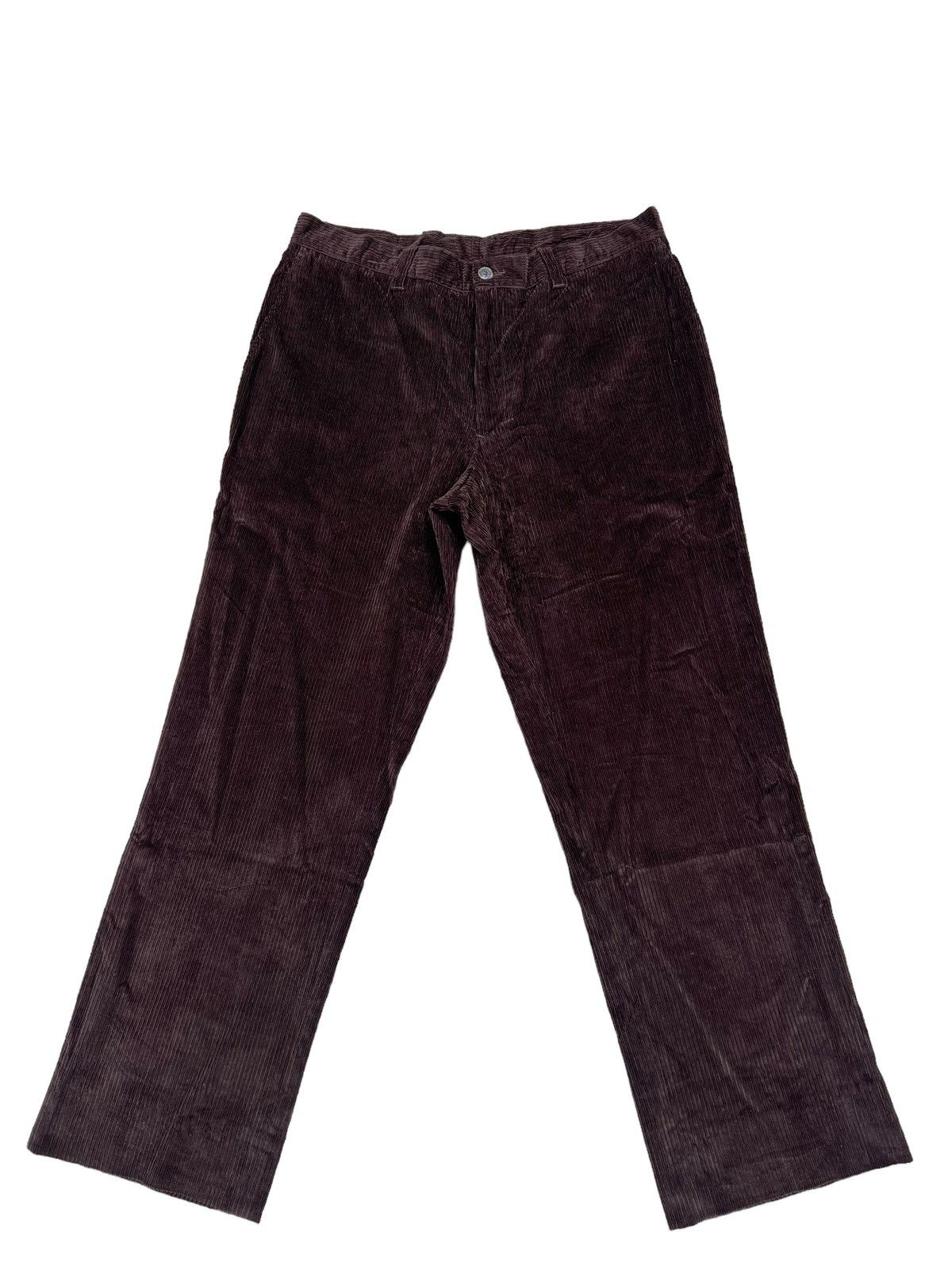 Pal Zileri Vintage 90s Pal Zileri Dark Brown Corduroy Trouser Pant Size US 34 / EU 50 - 1 Thumbnail