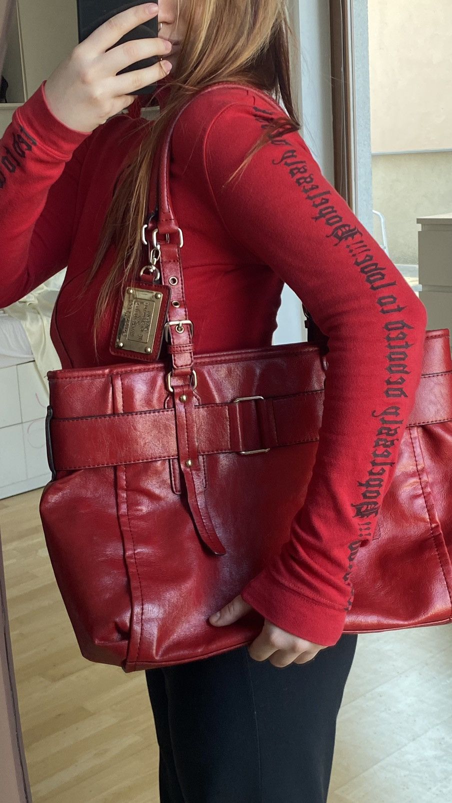 Vintage Vintage leather tote shoulder bag Size ONE SIZE - 5 Thumbnail