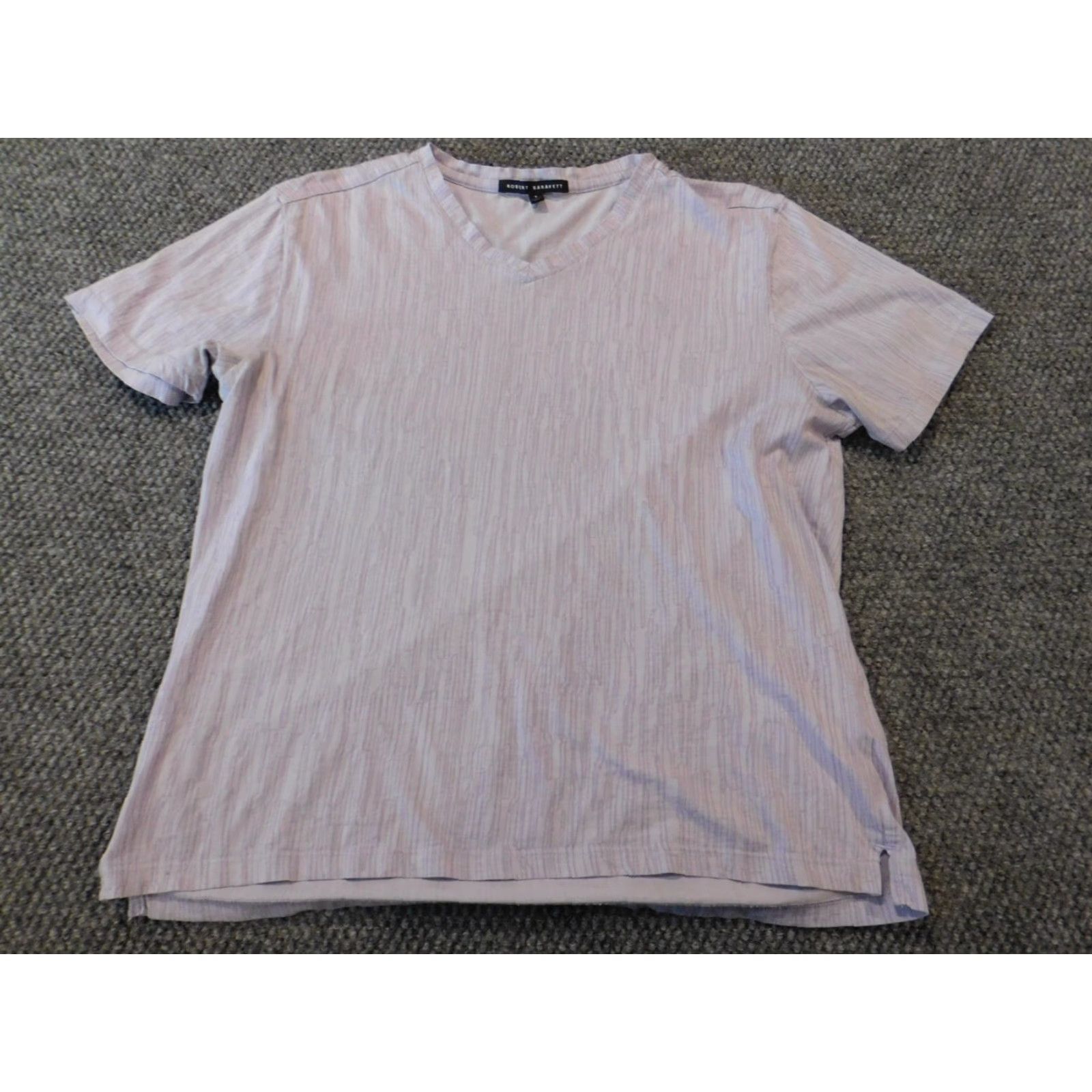Logo 7 Robert Barakett Womens Shirt S Purple Pullover Stretch Logo Crew Neck Casual Blouse Cotton Rayon Short Sleeve Regular Mens? Womens Size S / US 4 / IT 40 - 2 Thumbnail