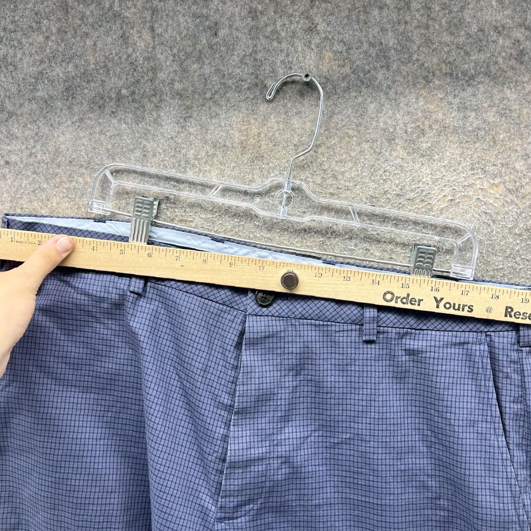 Brooks Brothers Brooks Brothers Pants Mens 38x30 Blue Clark Fit Advantage Chino Straight Leg Flat Front Zip Pockets W38 L30 Check Casual Business Workwear Mens Size US 38 / EU 54 - 3 Thumbnail