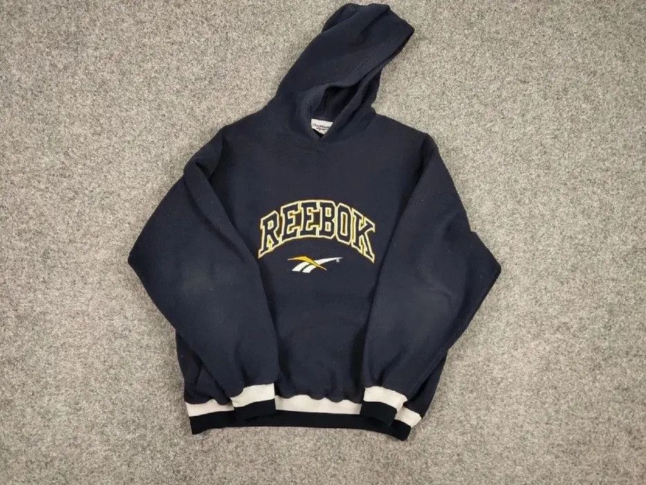Reebok Vintage 90s Reebok Fleece Hoodie Embroidered Center Logo Size US S / EU 44-46 / 1 - 4 Thumbnail