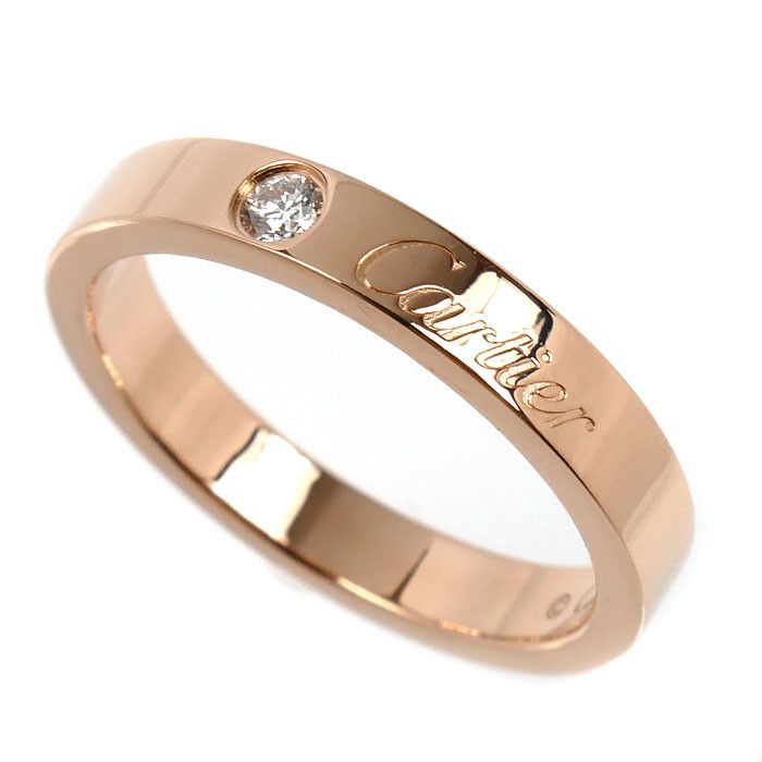 Cartier Cartier C De Cartier Au750 Diamond Ring Size 9 Precious Metal Ring B4086449 Duty Free For Usa in Pink, Women's