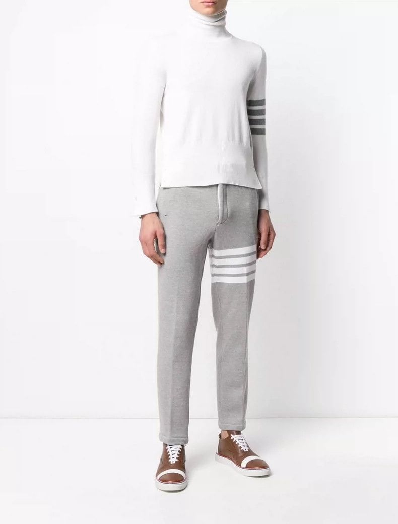 Thom Browne Thom Browne White cashmere high collar knit sweater Size US XXL / EU 58 / 5 - 4 Thumbnail