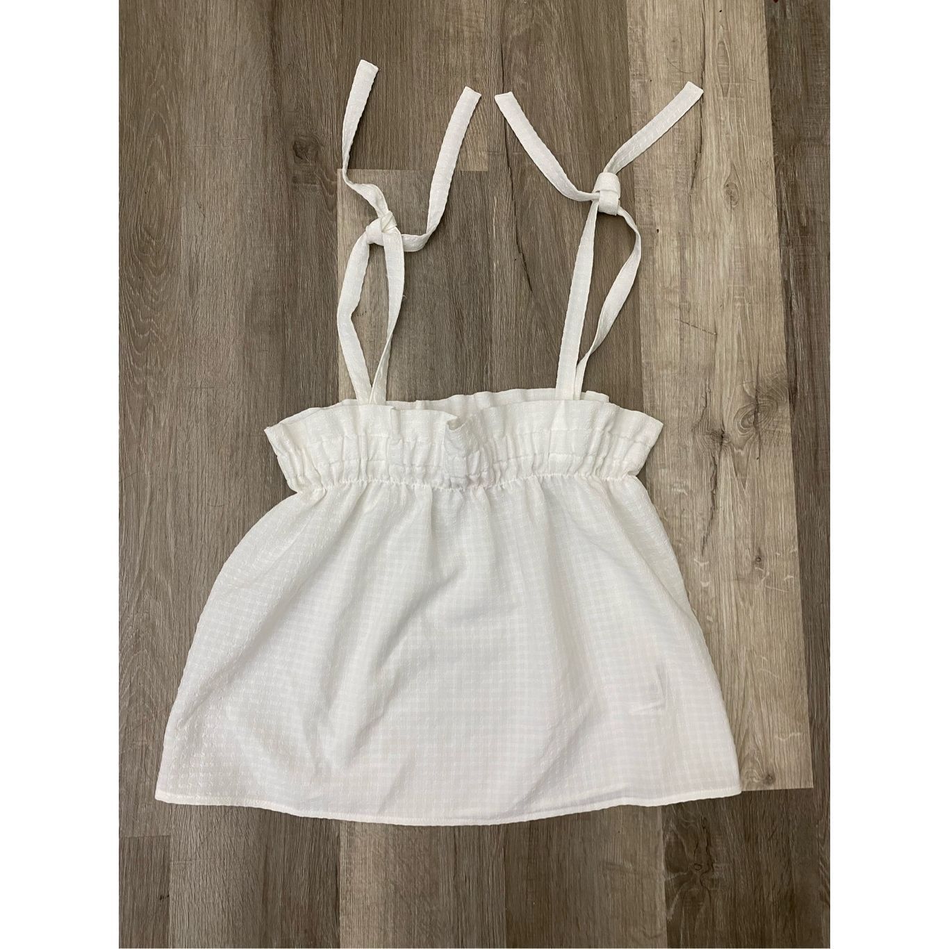 H&M H&M White Seersucker Top, Strappy Shirt, Size Small Size S / US 4 / IT 40 - 1 Thumbnail