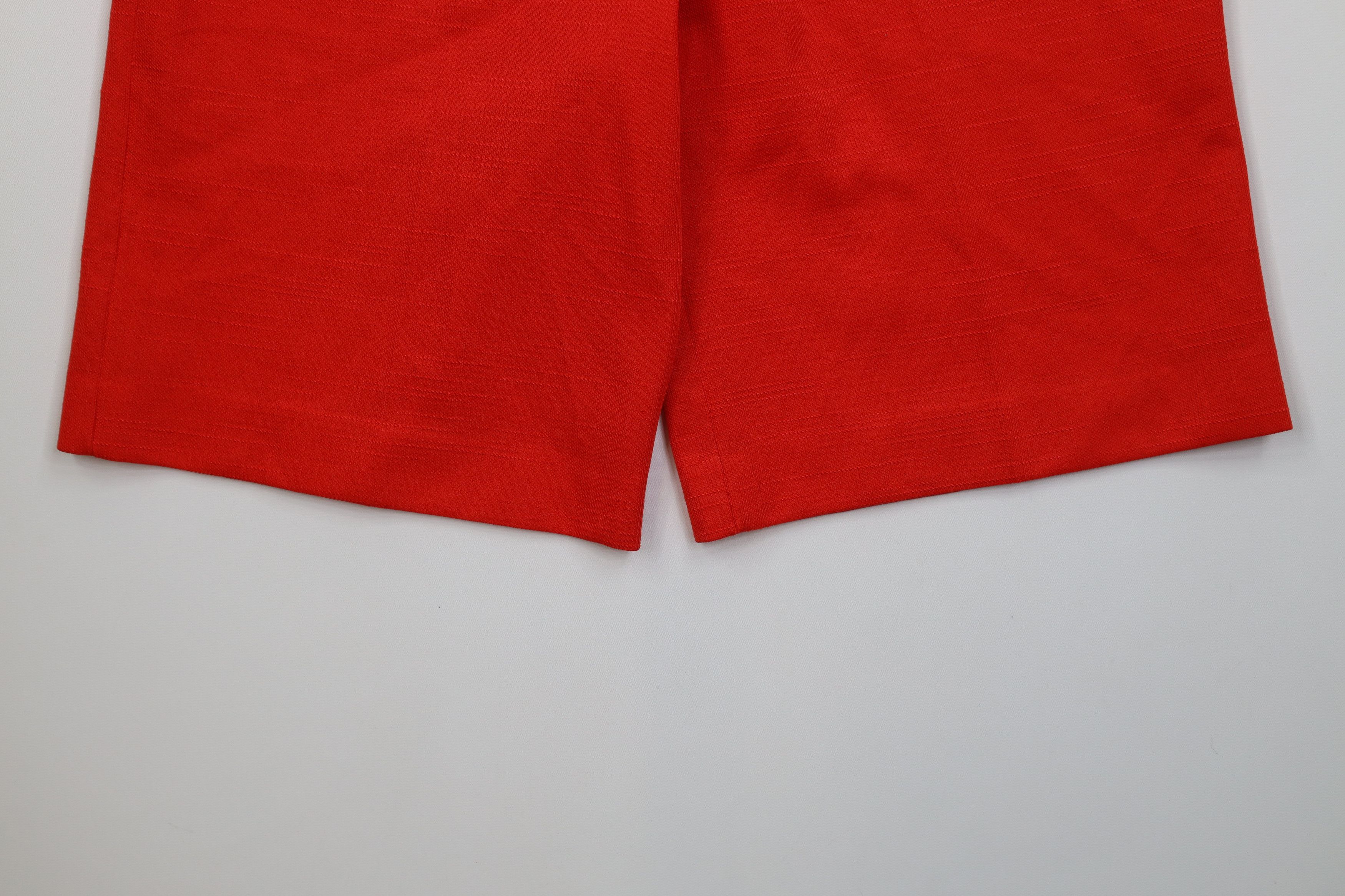 Vintage Vintage 60s Streetwear Knit Bermuda Shorts Red Polyester USA Size 34" / US 12 / IT 48 - 4 Thumbnail
