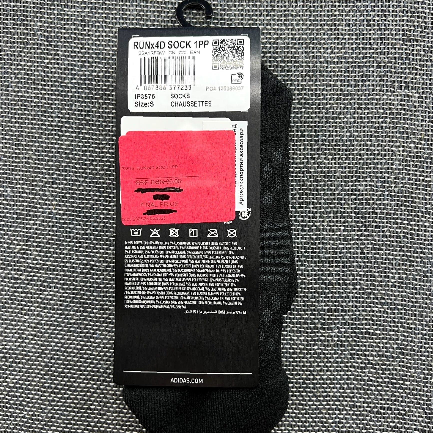 Adidas Adidas Running x 4D HEAT.RDY Socks S EU 37-39 Black IP3575 Chaussetties Unisex Adults Socks Size ONE SIZE - 3 Thumbnail