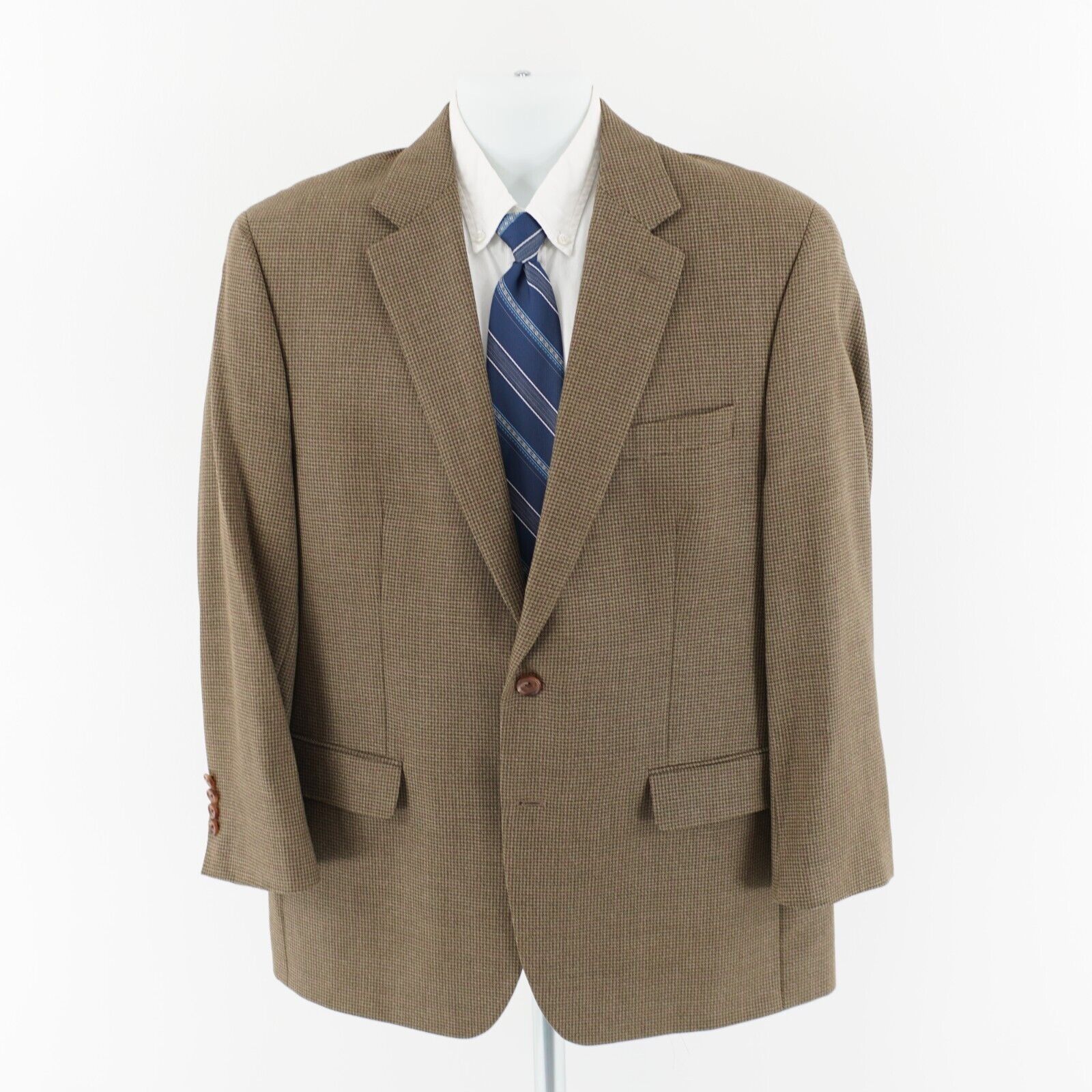 Ralph Lauren Ralph Lauren Tan Green Houndstooth Red Windowpane Wool Silk Size 42R - 4 Thumbnail