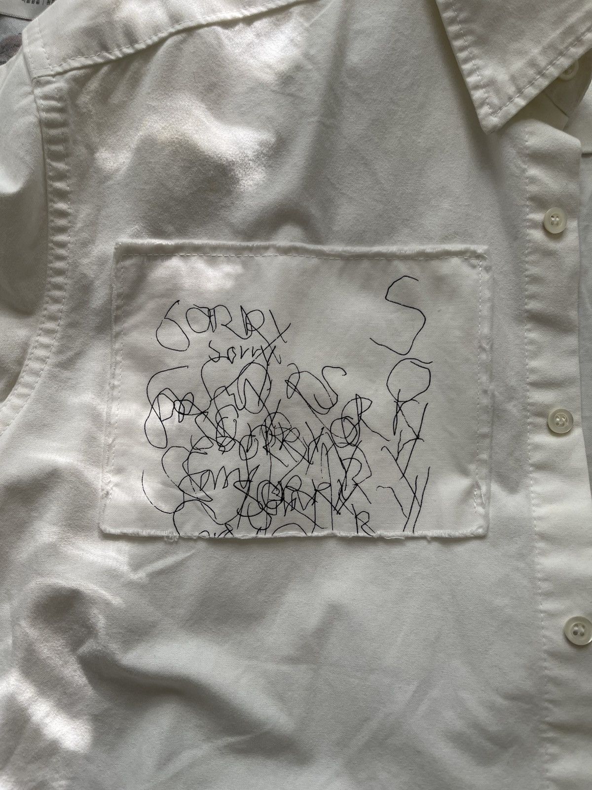 Enfants Riches Deprimes Enfants Riches Deprimes white patched cotton shirt Size US L / EU 52-54 / 3 - 5 Thumbnail