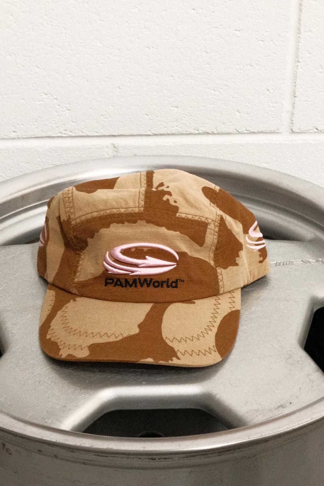 Other PAMWorld Brown Camo 5-Panel Hat with Pink Logo Size ONE SIZE - 1 Thumbnail