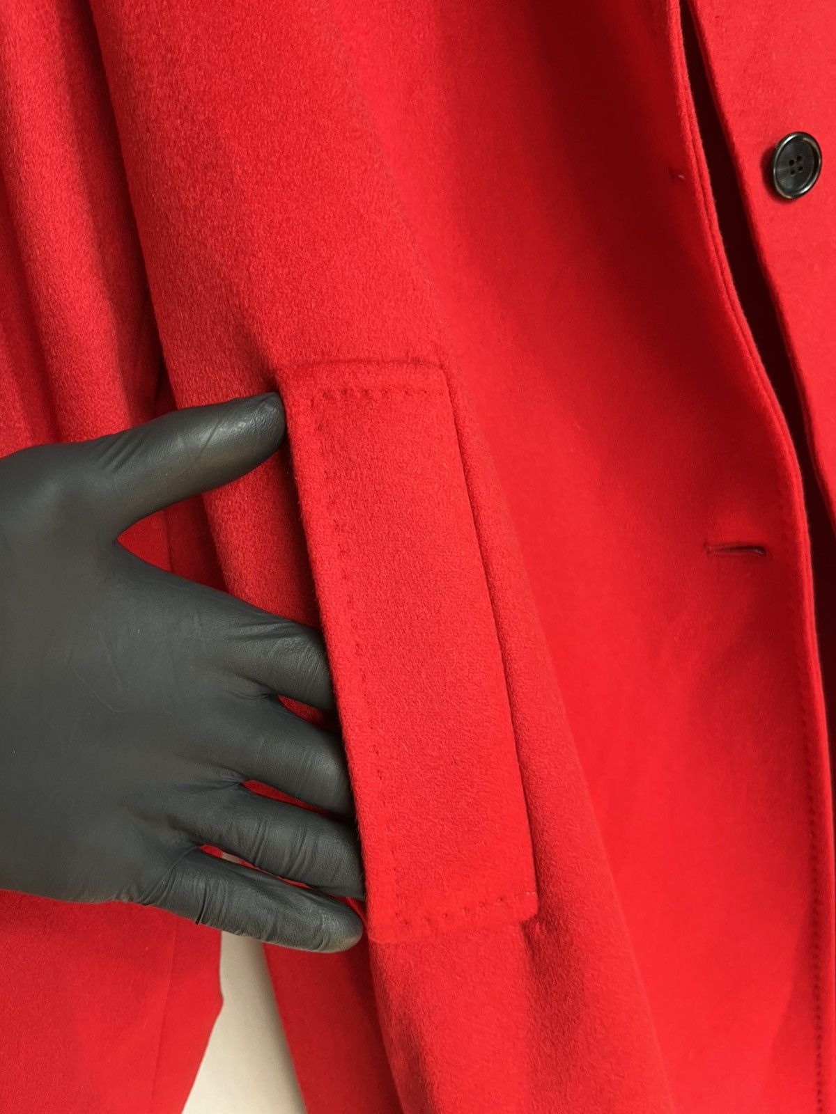 Johnstons Of Elgin Johnstons of Elgin Women's Red 100% Cashmere Coat Long Size XXL / US 16-18 / IT 52-54 - 9 Thumbnail