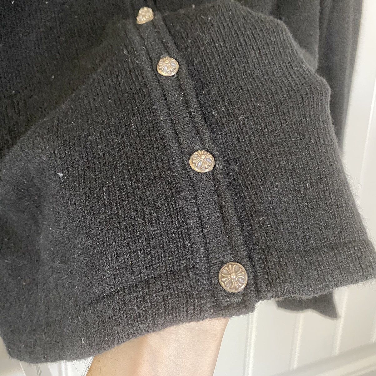 Chrome Hearts Chrome Hearts Black Cashmere Back Cross Patch Line Cardigan Size US S / EU 44-46 / 1 - 8 Thumbnail