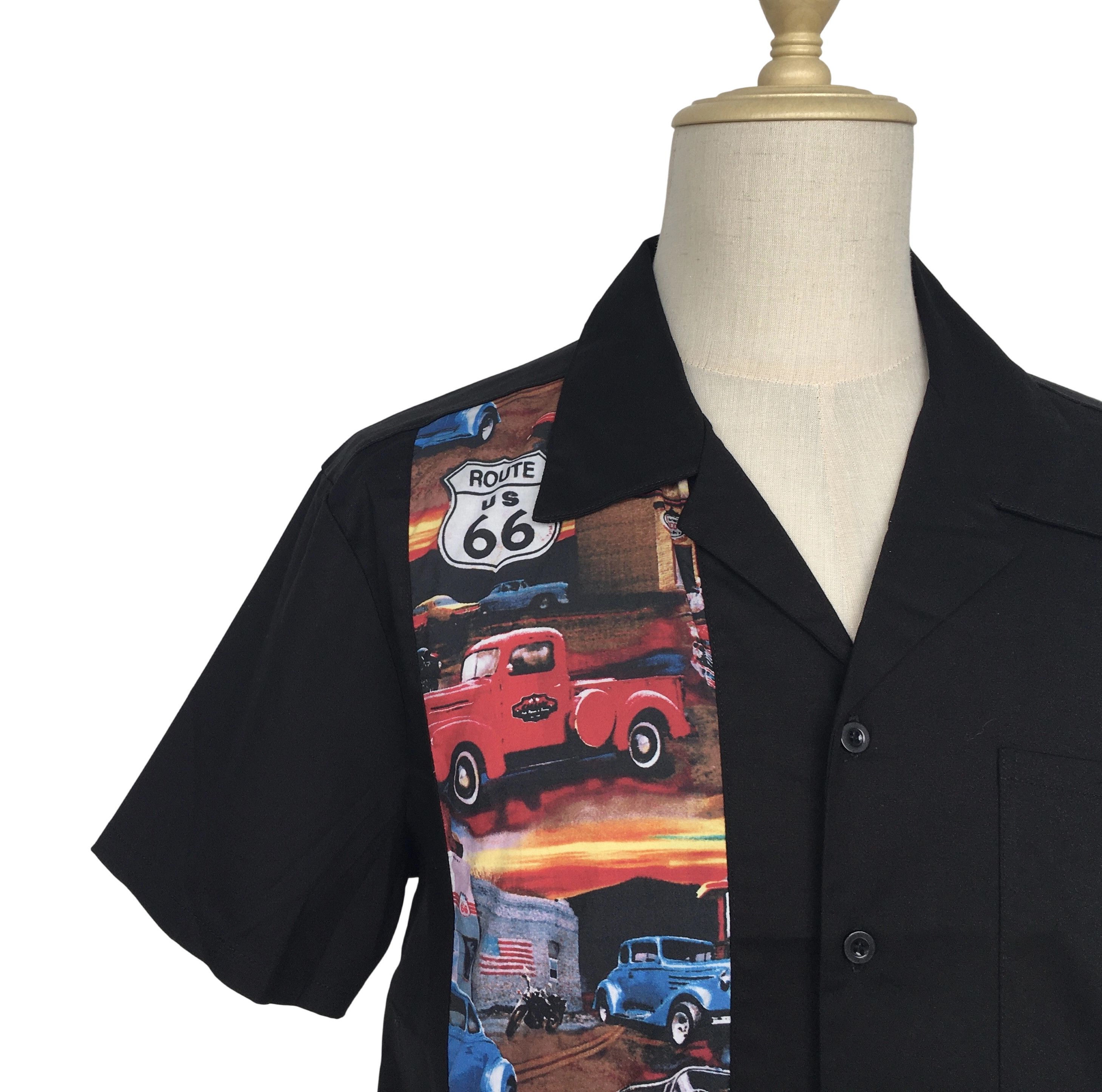 Other Men's Casual Shirts 1950's Retro Vintage Tops Cars Pattern Size US XXL / EU 58 / 5 - 5 Thumbnail