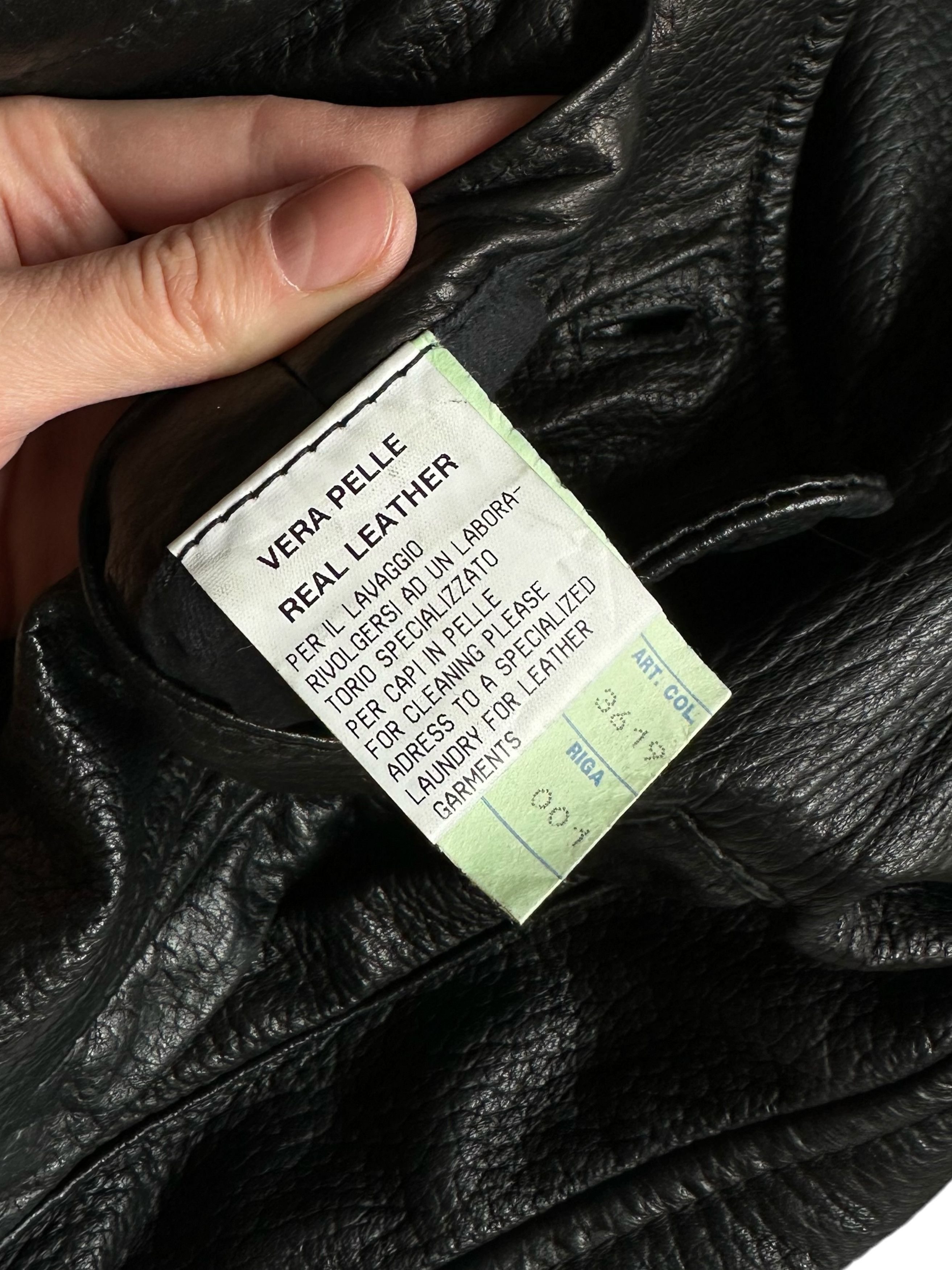 Mandelli Enrico Mandelli Black Leather Aviator Jacket (IT50/M-L) Size US M / EU 48-50 / 2 - 10 Thumbnail