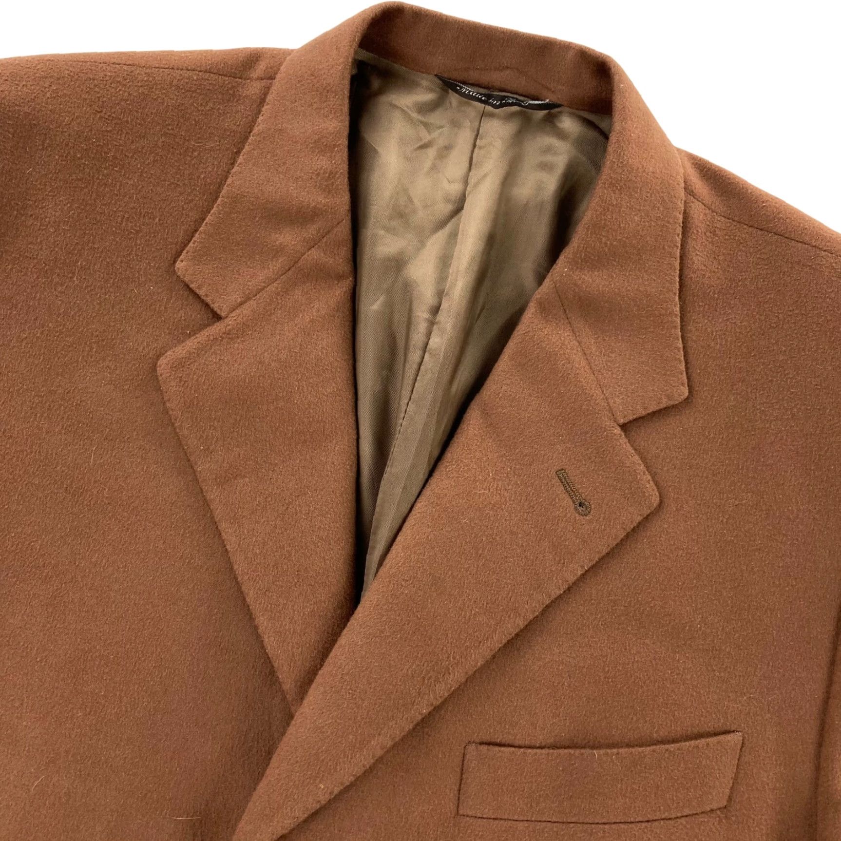 Canali Canali Mens Blazer Jacket 3-Button Wool Flannel Saddle Brown 42R US 52 IT Regular Size 42R - 2 Thumbnail