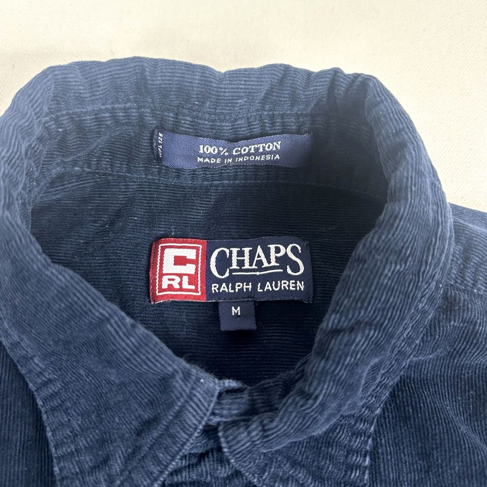 Chaps VINTAGE Chaps Ralph Lauren Button-Up Shirt Mens Medium Corduroy Long Sleeve Blue Shirt Size US M / EU 48-50 / 2 - 7 Thumbnail
