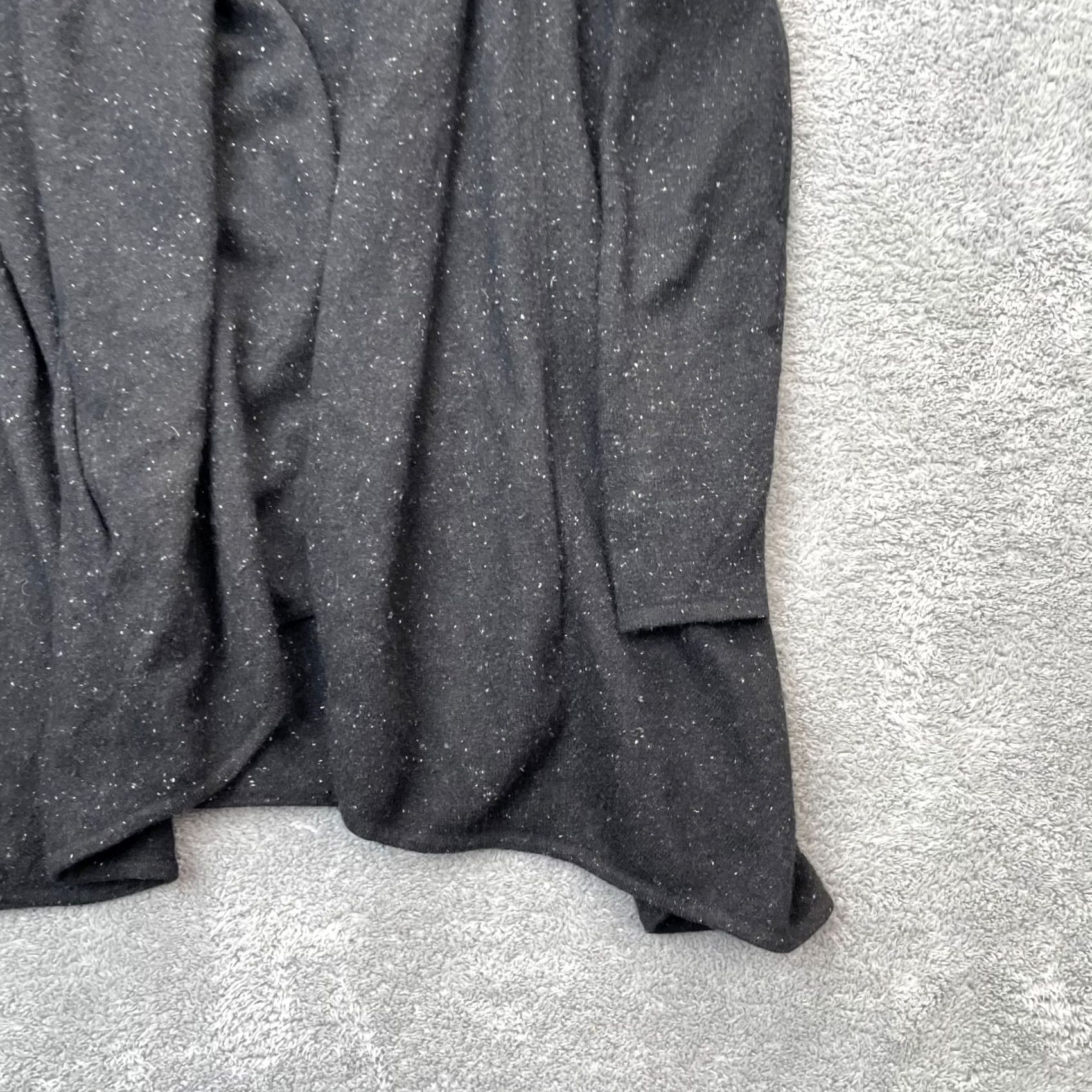 Vintage Ply Cashmere Sweater Women Small Black Cardigan Pockets Hooded Open Front Long Size S / US 4 / IT 40 - 2 Thumbnail