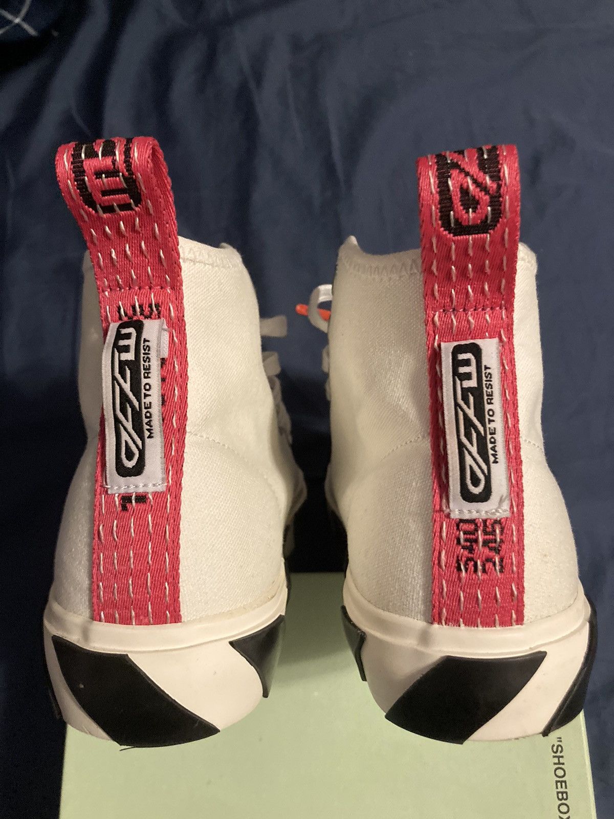 Off-White White & Black Arrows Mid-Top