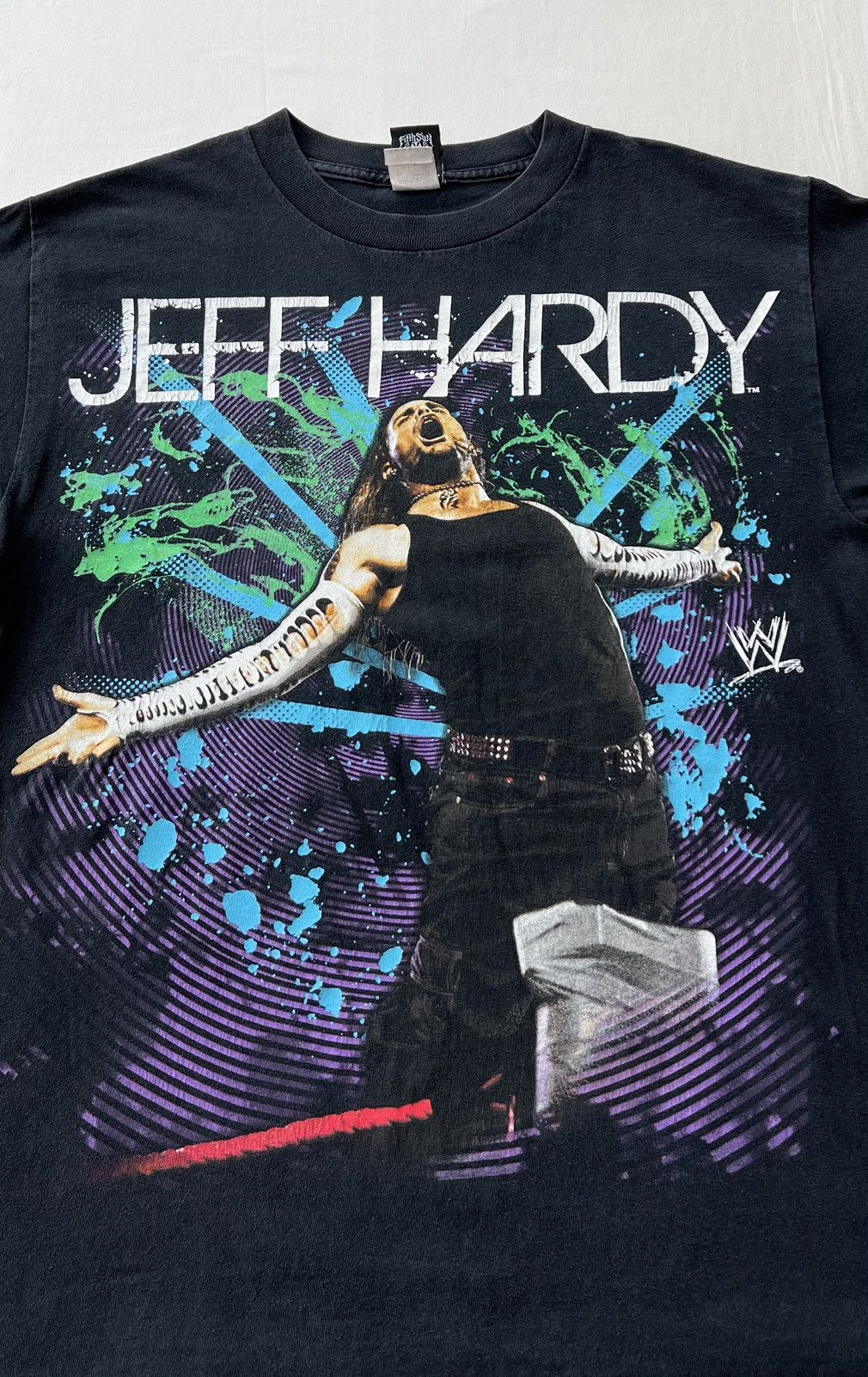 WWE Vintage 2009 Jeff Hardy WWE Wrestling Black Y2k T-shirt Size US M / EU 48-50 / 2 - 3 Thumbnail