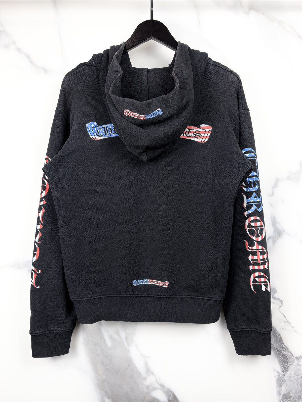 Chrome Hearts Chrome Hearts Thrashed Matty Boy USA Flag Scroll Hoodie Size US M / EU 48-50 / 2 - 1 Thumbnail