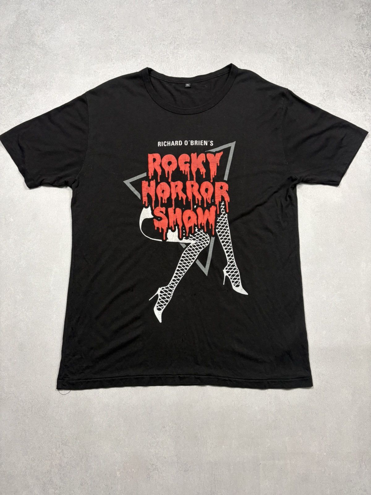 Band Tees Rocky Horror Show Graphic T Shirt Black Logo Movie Vintage Size US XL / EU 56 / 4 - 1 Thumbnail