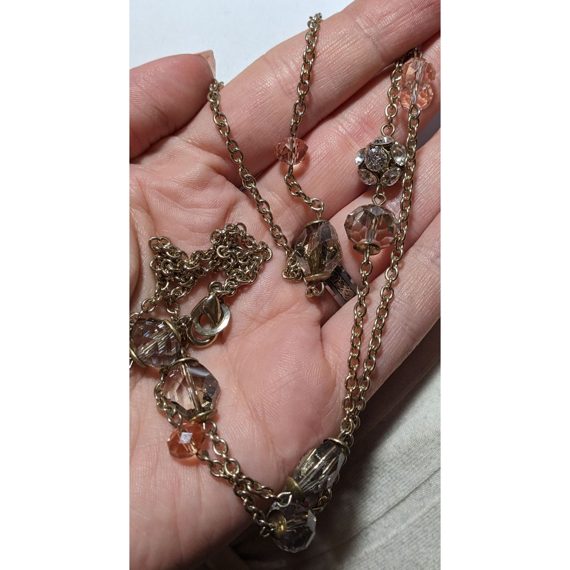 Other Y2K Glam Silver Chain Beaded Statement Necklace Size ONE SIZE - 5 Thumbnail