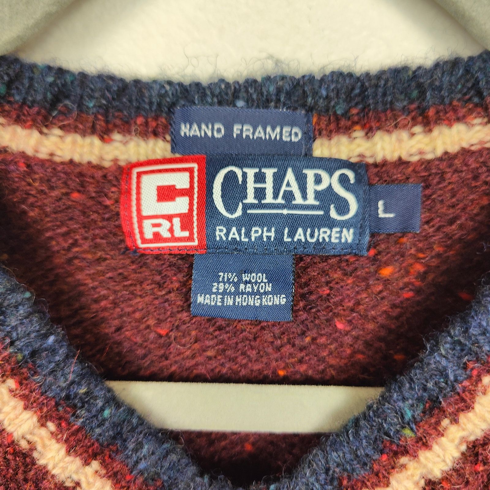 Chaps Ralph Lauren Vintage 90s Chaps Ralph Lauren Wool Sweater Mens Large Red Size US L / EU 52-54 / 3 - 4 Thumbnail