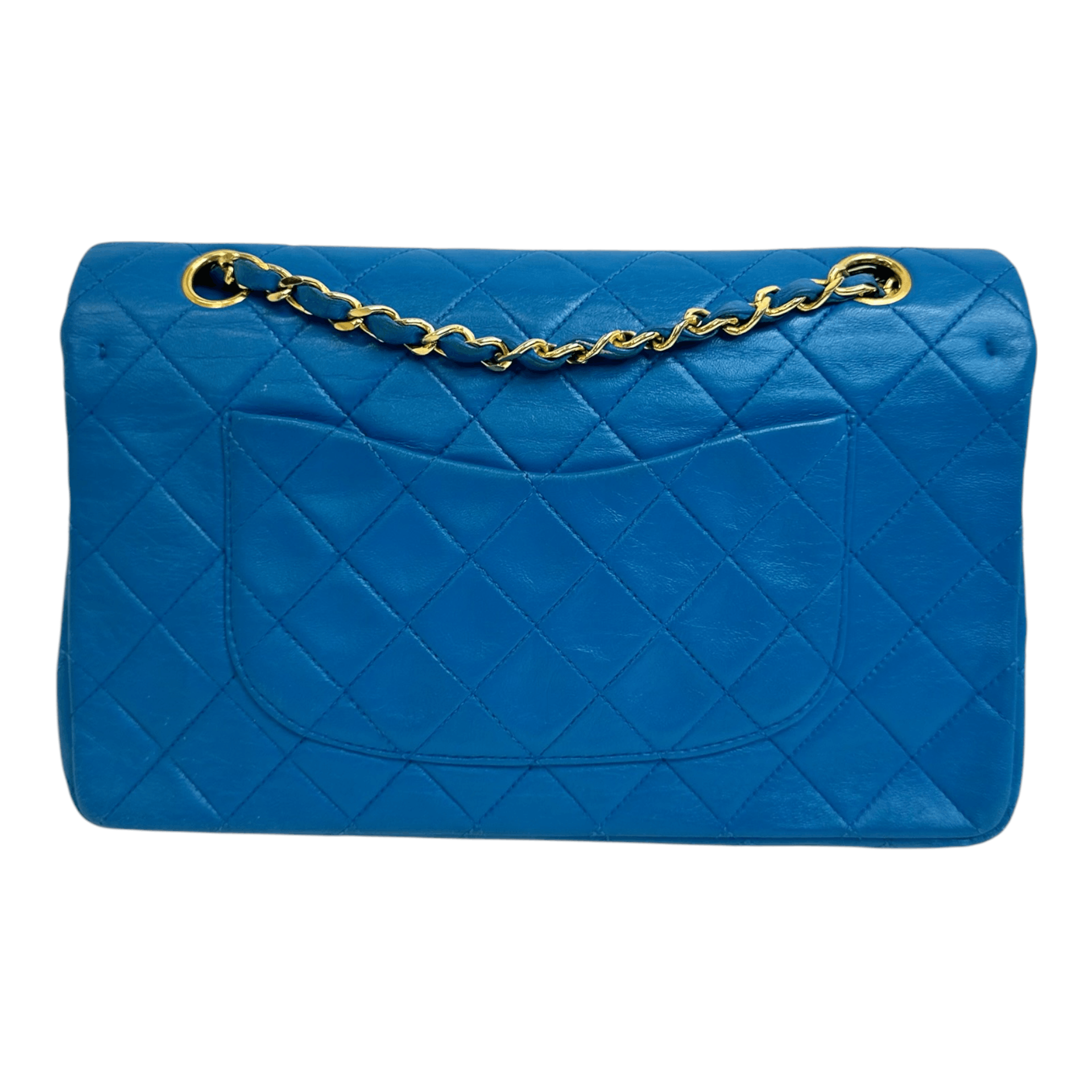 Chanel Chanel Blue Medium Classic Lambskin Double Flap Size ONE SIZE - 4 Thumbnail