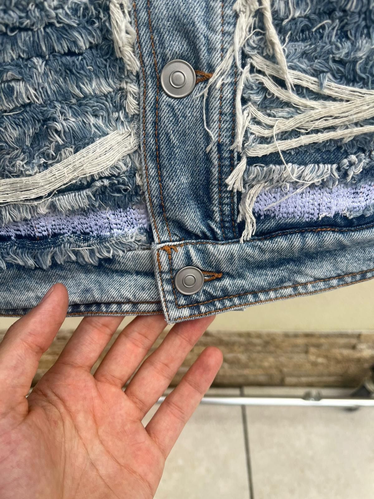 Alyx × Blackmeans Distressed Denim Jacket in Blue Size US L / EU 52-54 / 3 - 23 Thumbnail