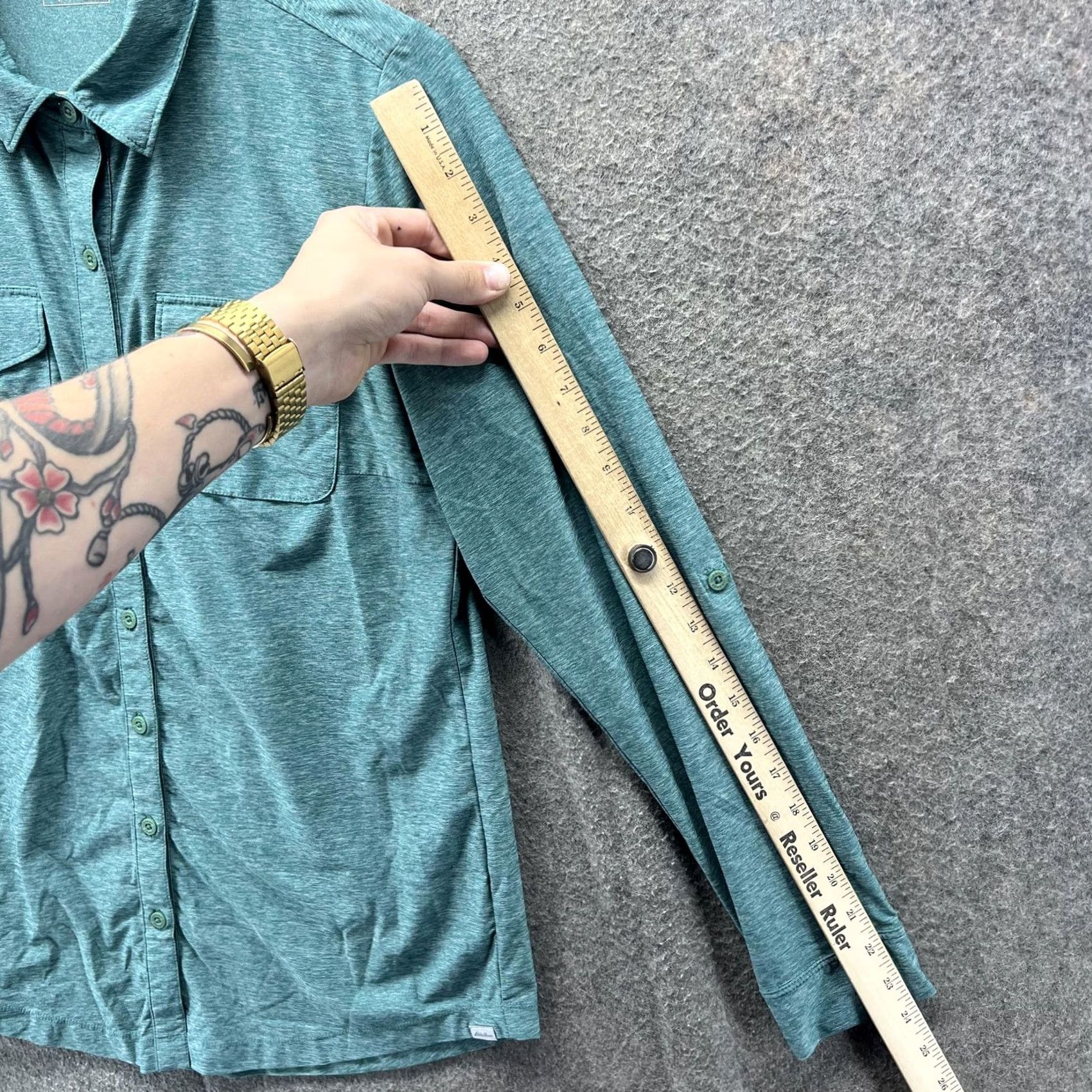 Eddie Bauer Eddie Bauer Shirt Womens Medium Green Button Front Pockets Long Sleeve Top Size M / US 6-8 / IT 42-44 - 7 Thumbnail
