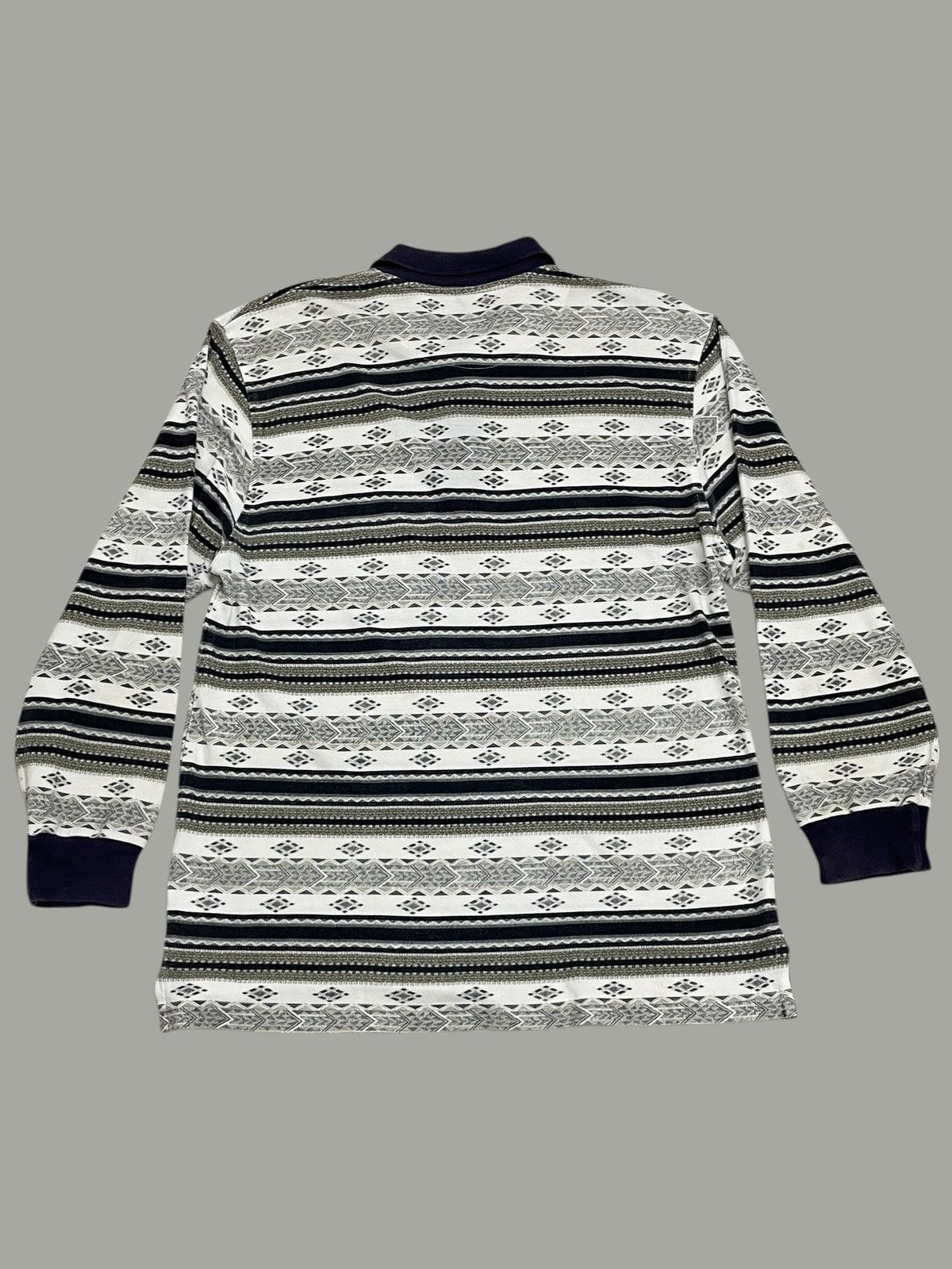Montagut × Vintage Vintage Montagut Paris Long Sleeve Polos Abstract Art Size US M / EU 48-50 / 2 - 2 Thumbnail