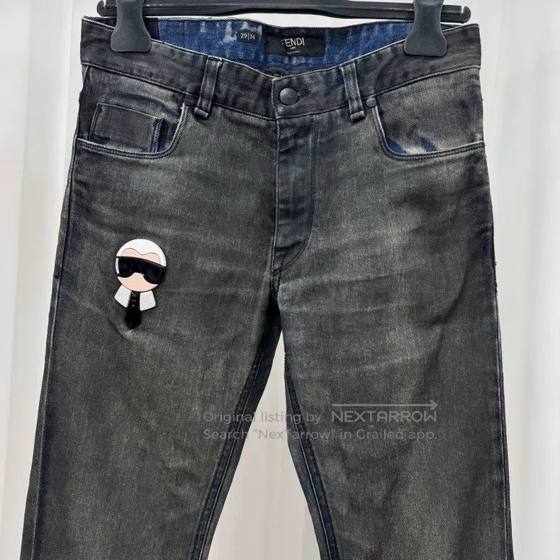 Fendi Fendi Karl Lagerfeld Washed Denim Pants Size US 29 - 3 Thumbnail