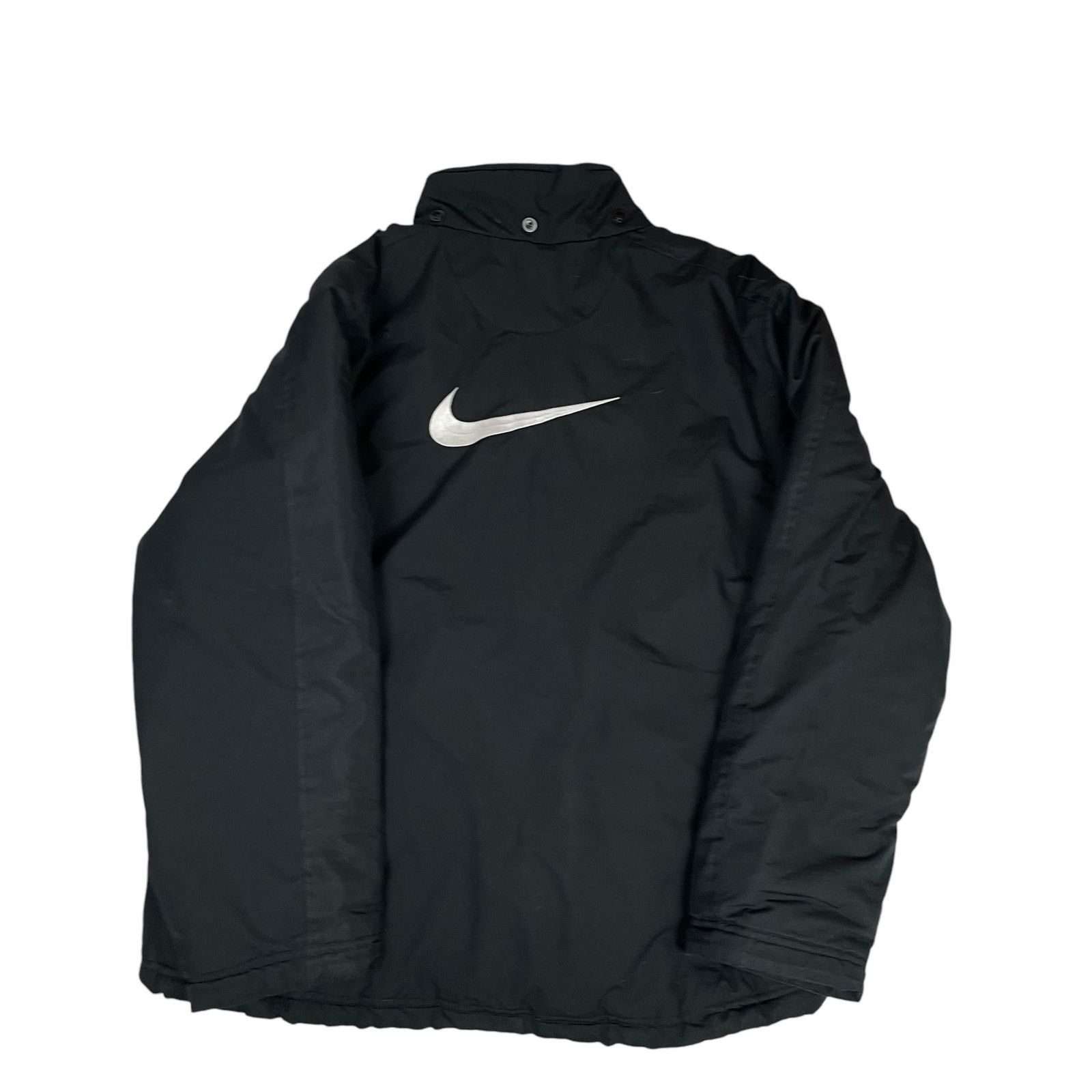 Nike × Vintage Nike Men's Black Swoosh Full Zip Windbreaker Jacket Large Size US L / EU 52-54 / 3 - 10 Thumbnail