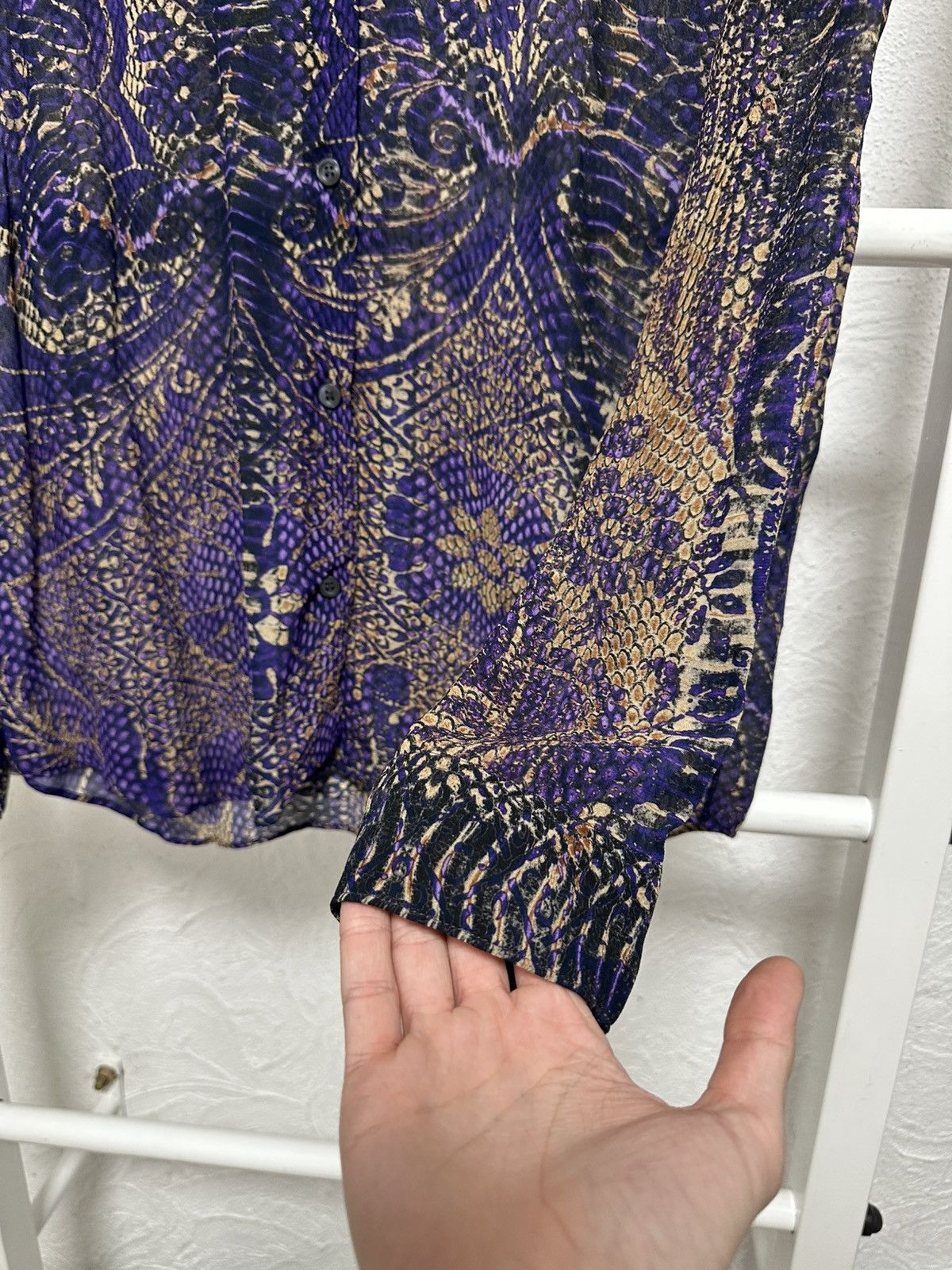 Japanese Brand × Just Cavalli Just Cavalli Shirt L Size Vintage Unique Print Button-Up Size L / US 10 / IT 46 - 4 Thumbnail