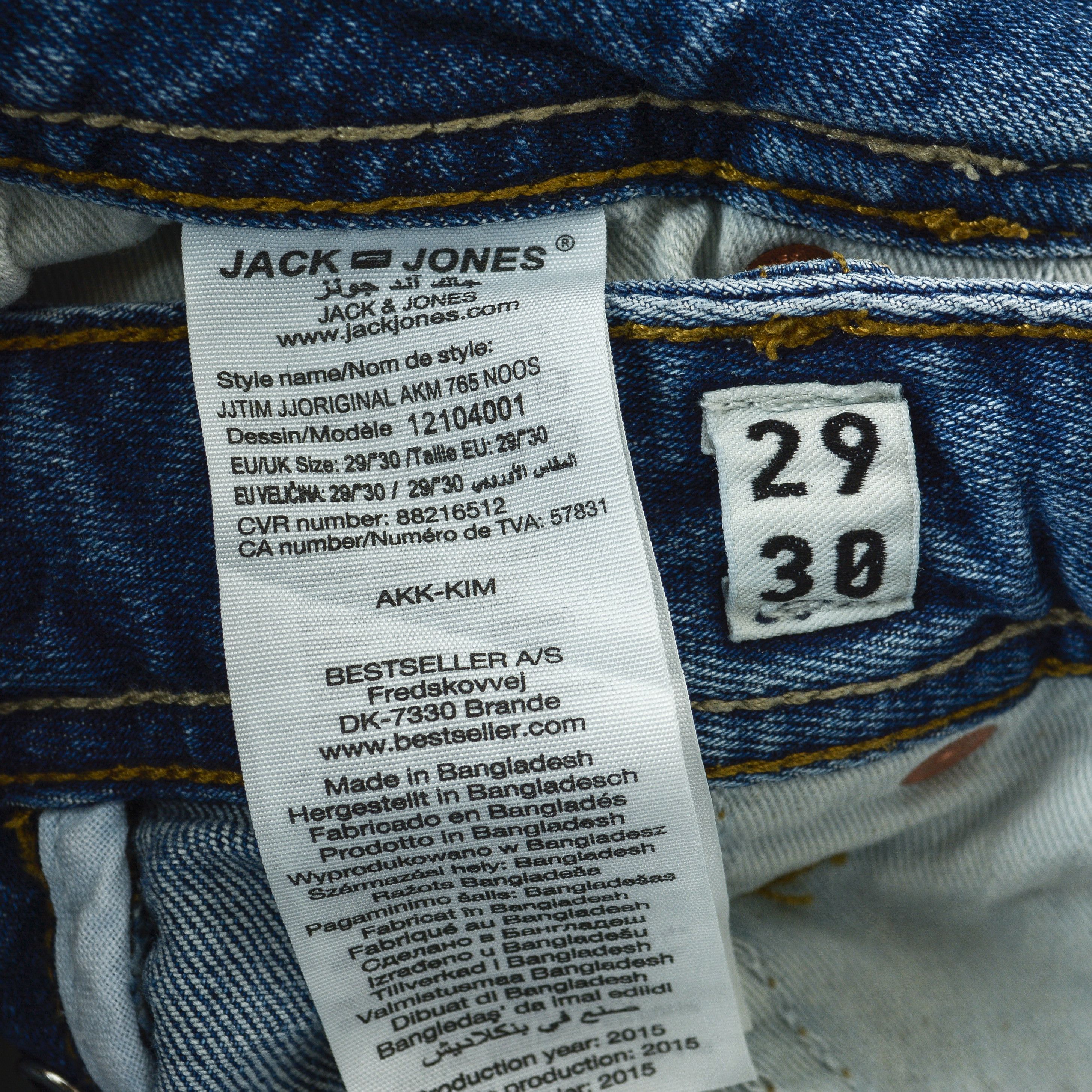 Jack & Jones Tim W29 L30 Slim Fit Straight Leg Jeans Denim Pants Trousers Size US 29 - 6 Thumbnail