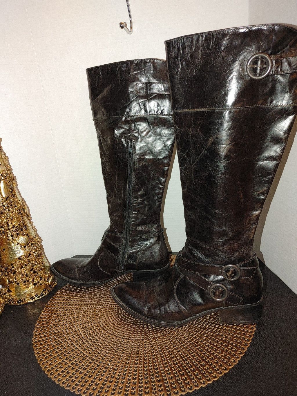 Born Born Crown Lira Leather Riding Boots Size 8.5 Size US 8.5 / IT 38.5 - 1 Thumbnail