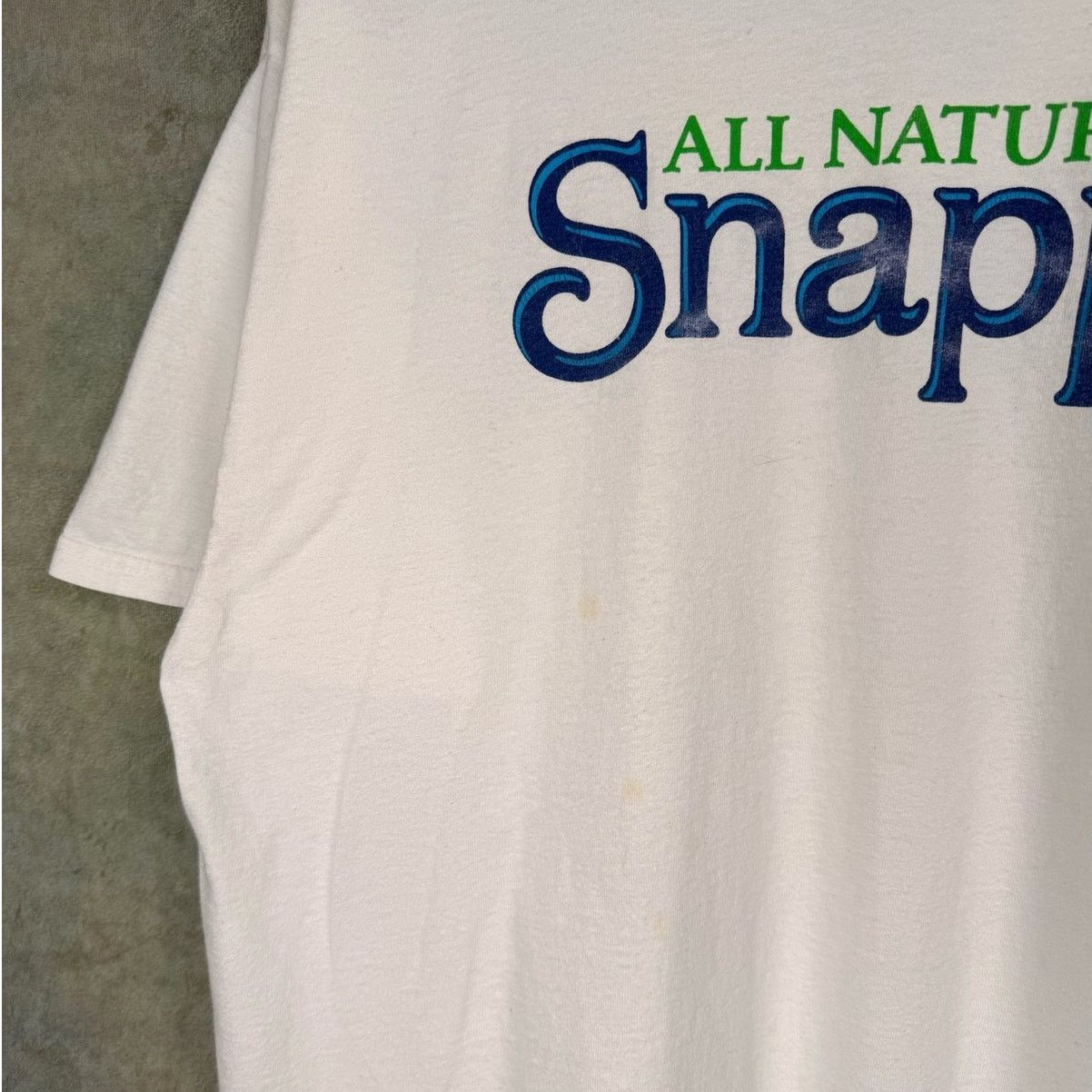 Vintage VTG Snapple Iced Tea Promo T Shirt Sz XL White All Natural Size US XL / EU 56 / 4 - 6 Thumbnail