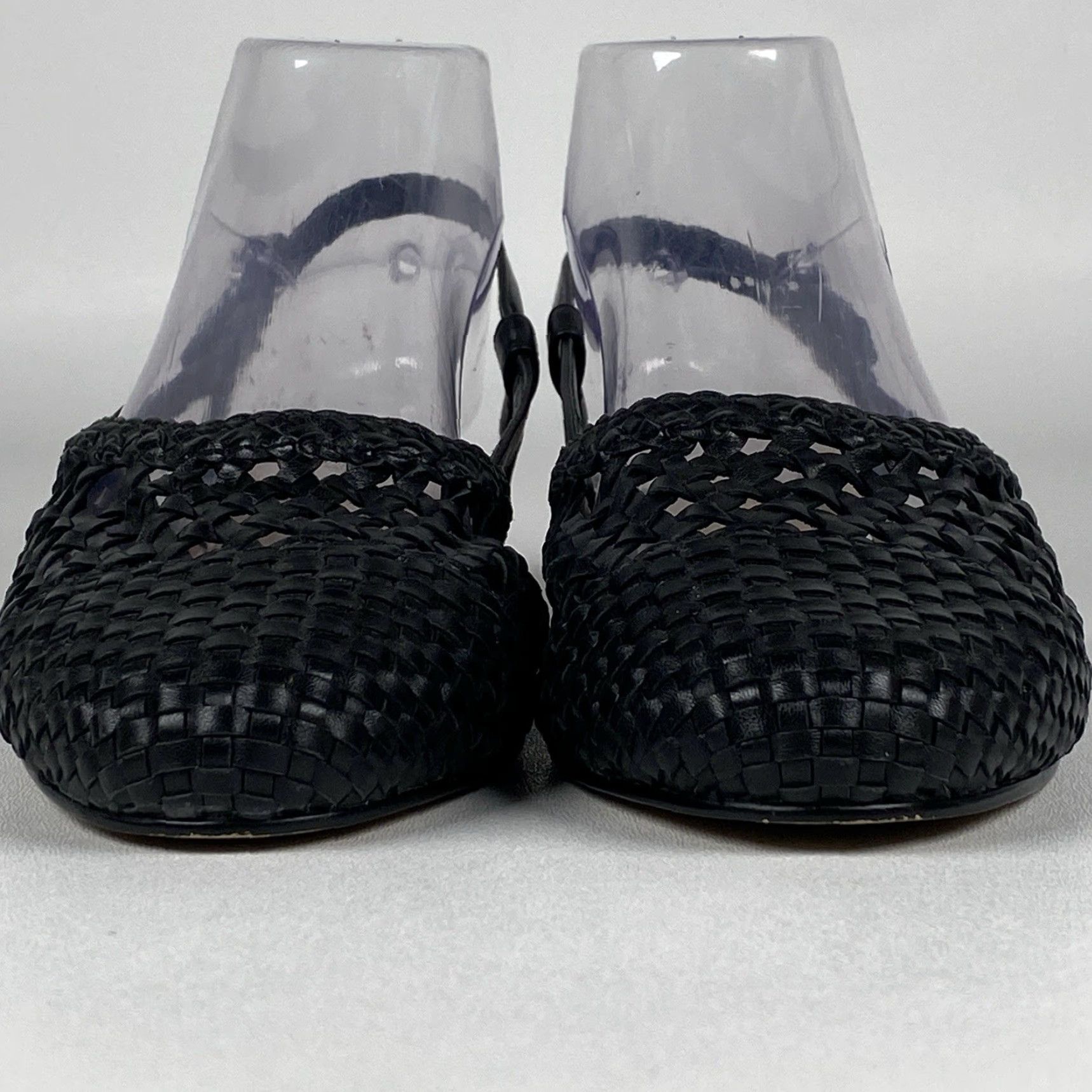 Vintage Walking Cradles Mark Lemp Classics Millie Black Slingback Sandal Sz 7 WW Size US 7 / IT 37 - 3 Thumbnail