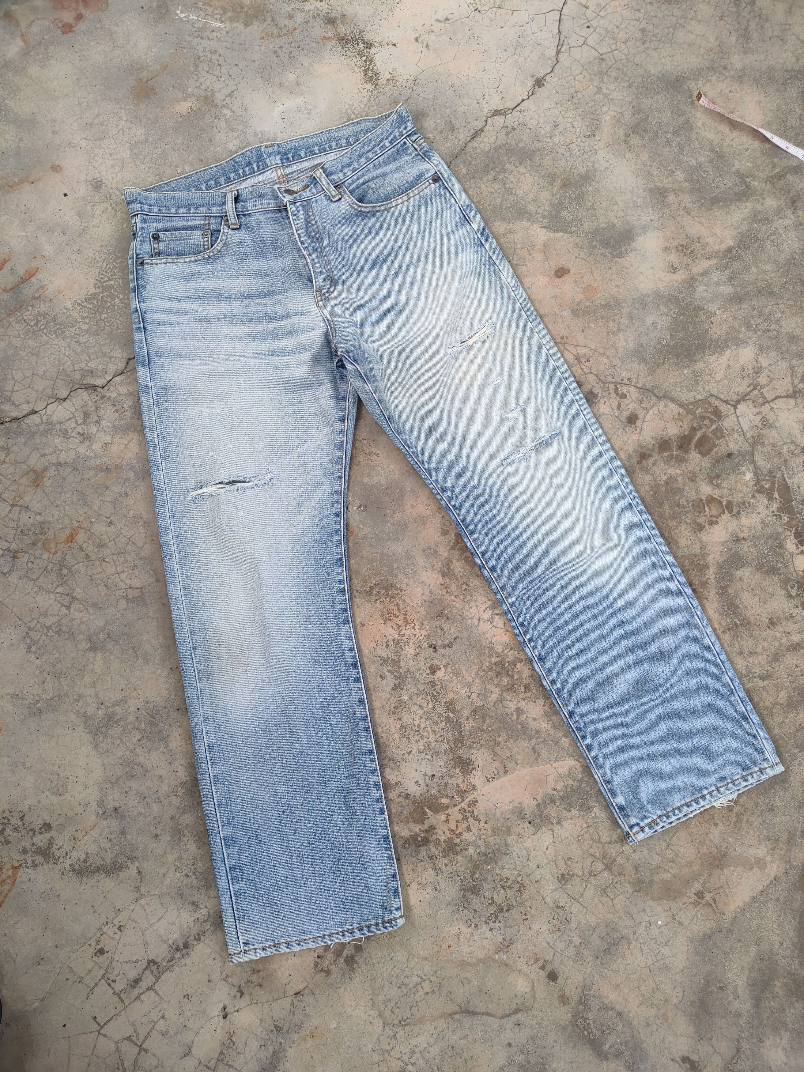 Japanese Brand VINTAGE JAPANESE DISTRESSED FADED JEANS PANTS Size US 32 / EU 48 - 2 Thumbnail