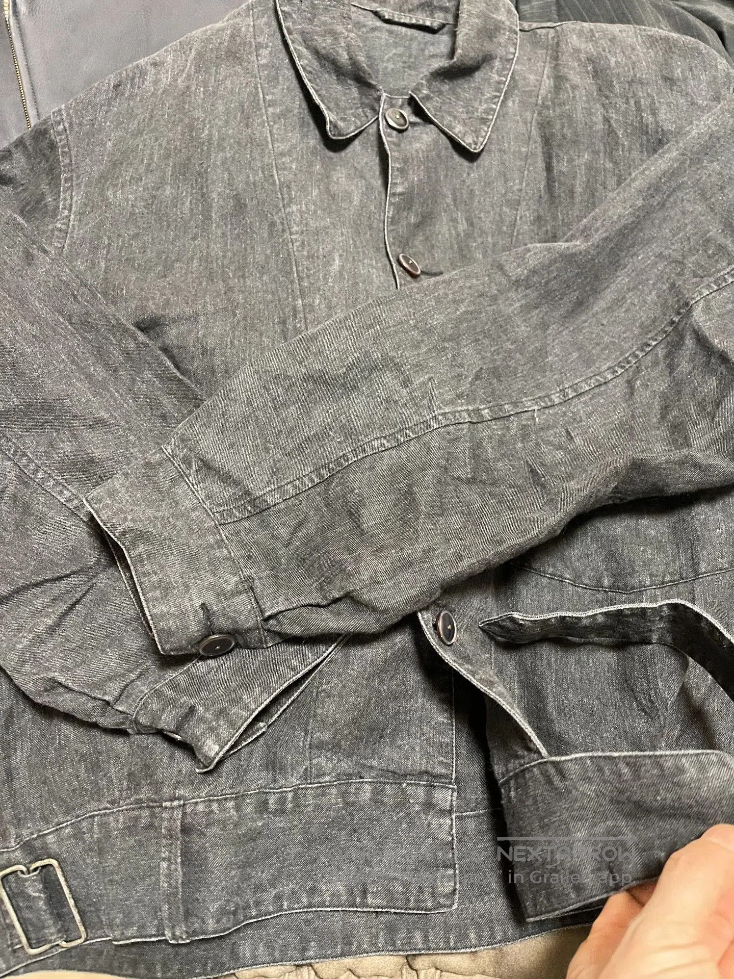Comoli Comoli Dyed Linen Jacket. Size US L / EU 52-54 / 3 - 6 Thumbnail