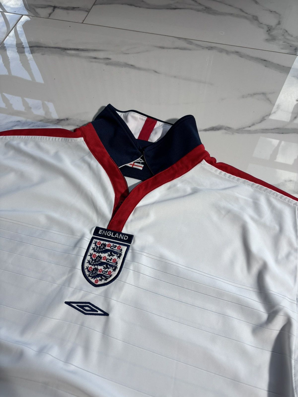 Umbro Umbro England Soccer Jersey 2003/2005 BlockCore Style 00’s Size US XL / EU 56 / 4 - 8 Thumbnail