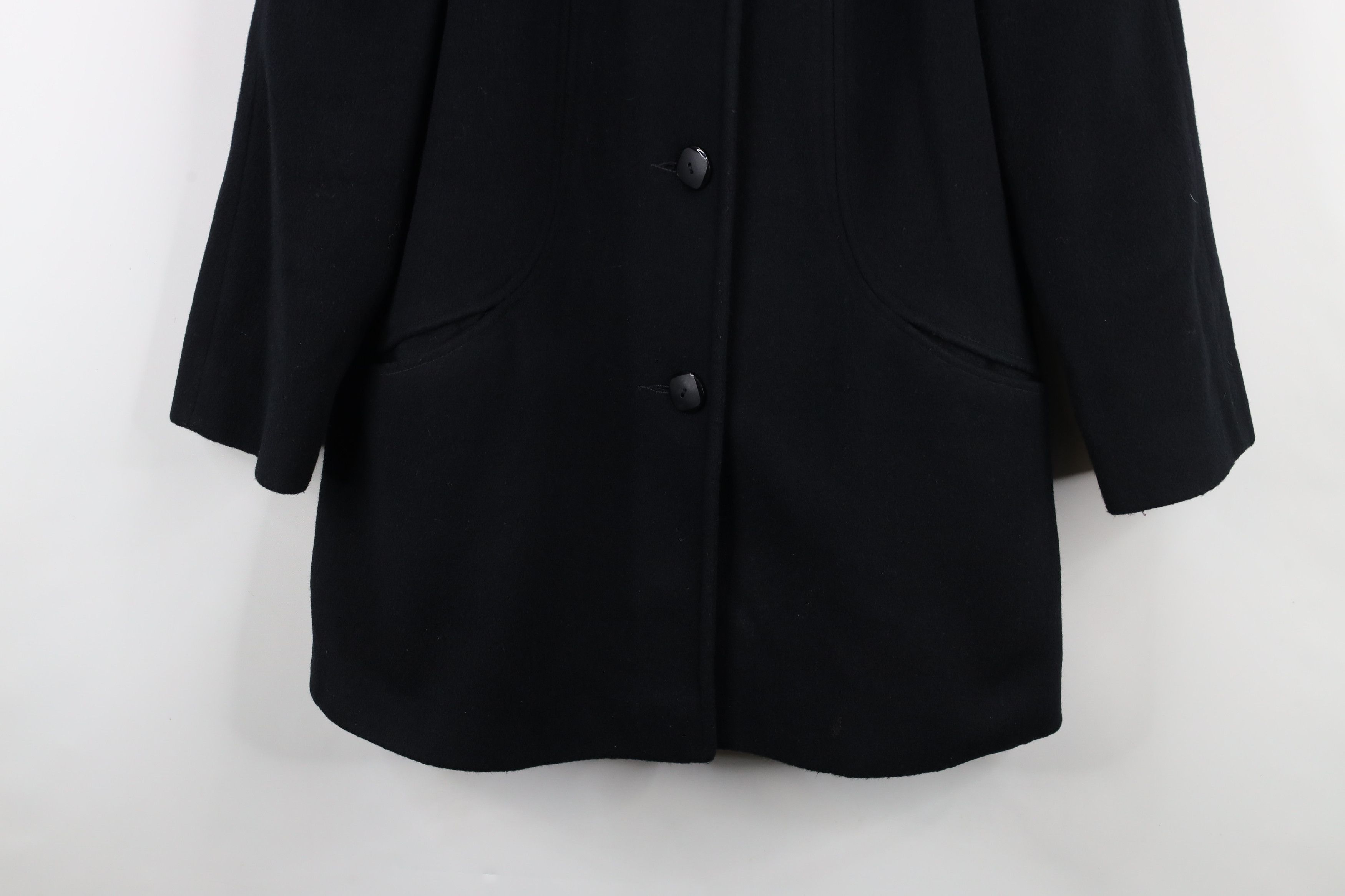 Vintage Vintage 80s 90s Alorna Wool Peacoat Jacket Black USA Size M / US 6-8 / IT 42-44 - 3 Thumbnail