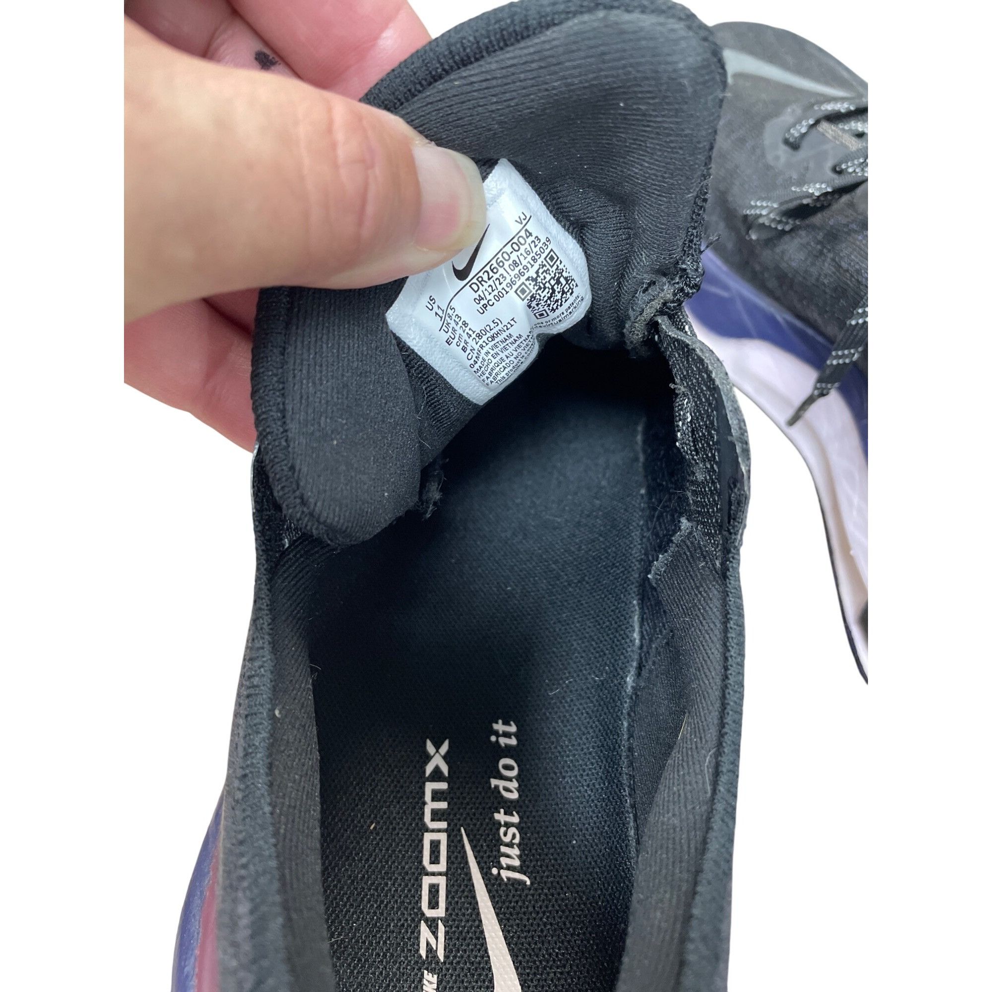 Nike Nike Invincible 3 Womans Black Gray Running Sneakers Sz 11 S Size US 11 / IT 41 - 7 Thumbnail