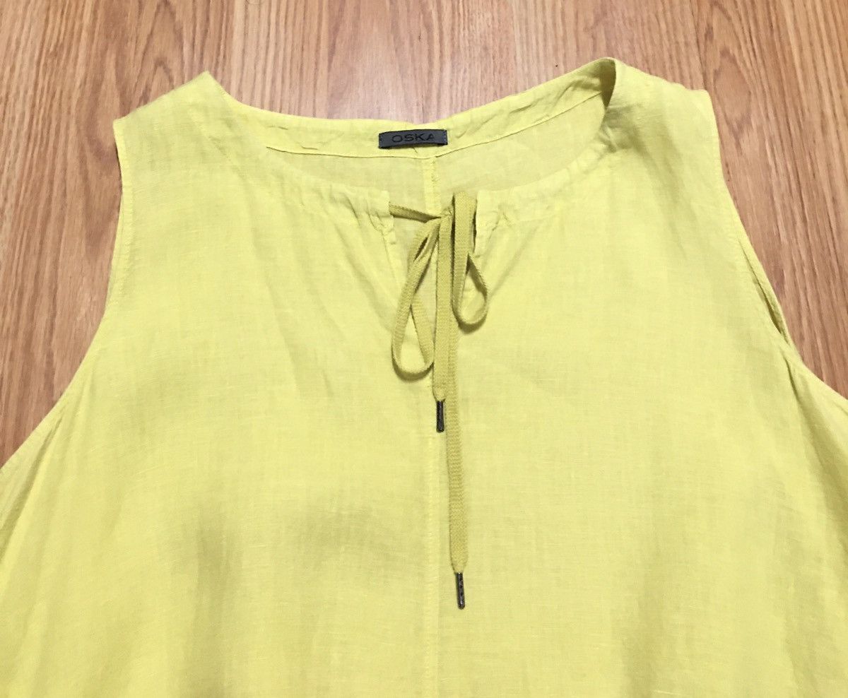 Designer OSKA Linen Yellow Designer Dress Size 2 Size M / US 6-8 / IT 42-44 - 6 Thumbnail