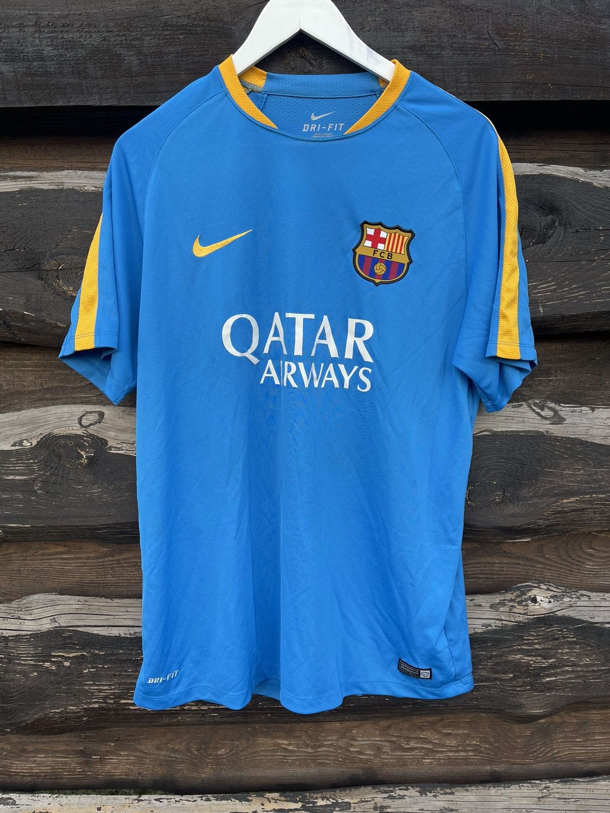 Nike 2015 Nike Barcelona blue soccer jersey Size US XL / EU 56 / 4 - 1 Thumbnail