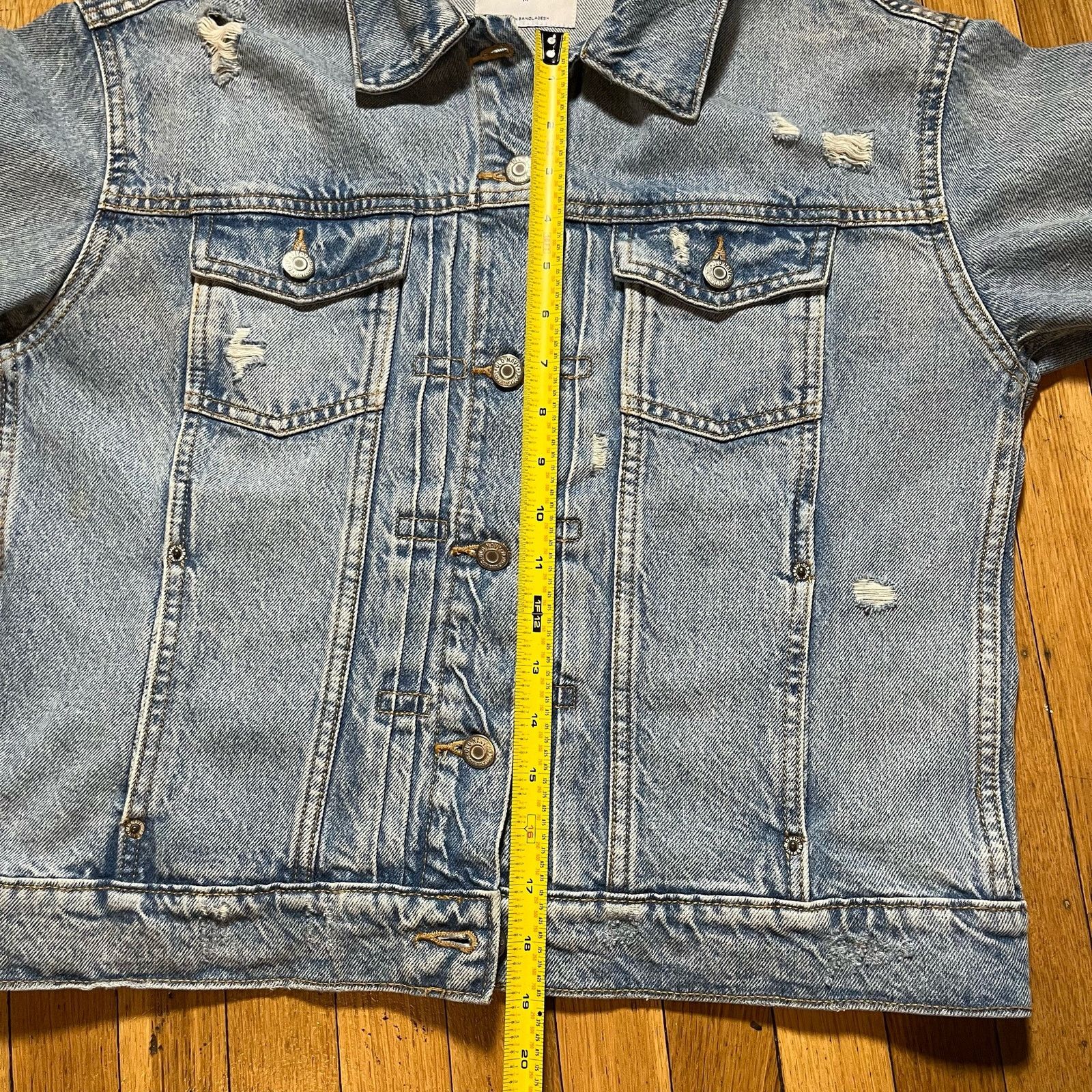 Old Navy VTG Old Navy Denim Blue Button Up Jean Jacket Sz Medium Size M / US 6-8 / IT 42-44 - 6 Thumbnail